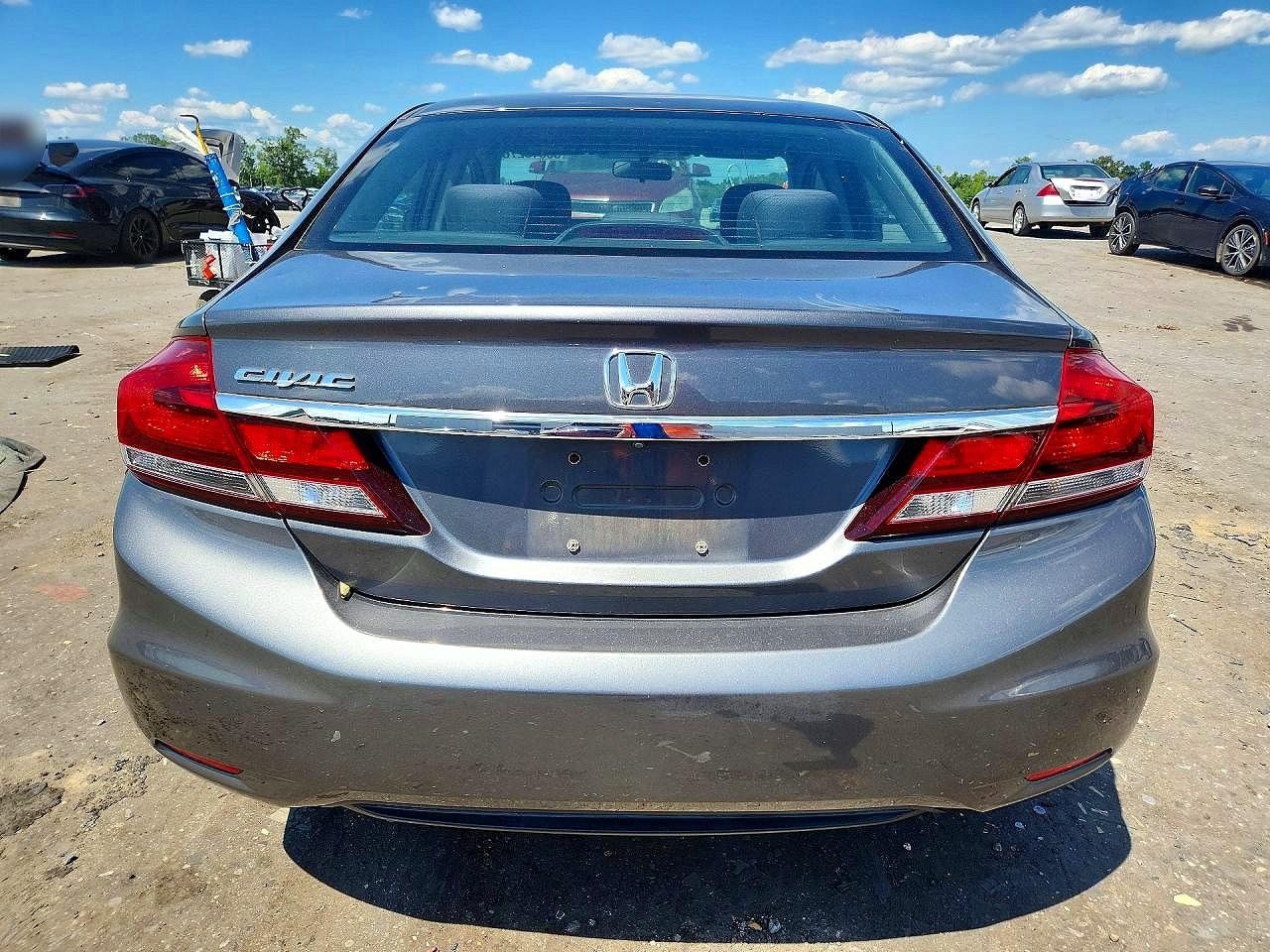 2013 Honda Civic Lx Gray vin: 2HGFB2F55DH583557
