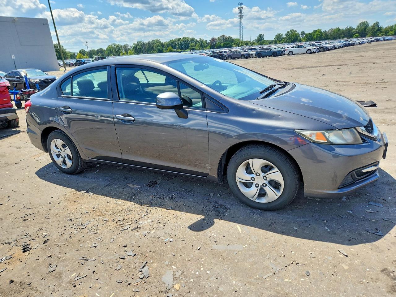 2013 Honda Civic Lx Gray vin: 2HGFB2F55DH583557