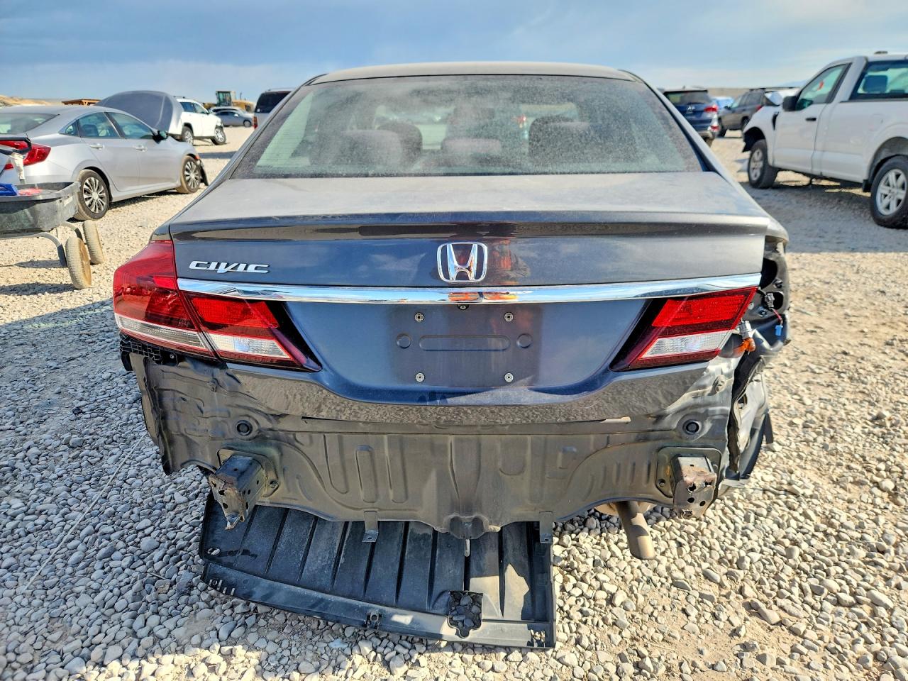 2013 Honda Civic Lx Gray vin: 2HGFB2F55DH586541