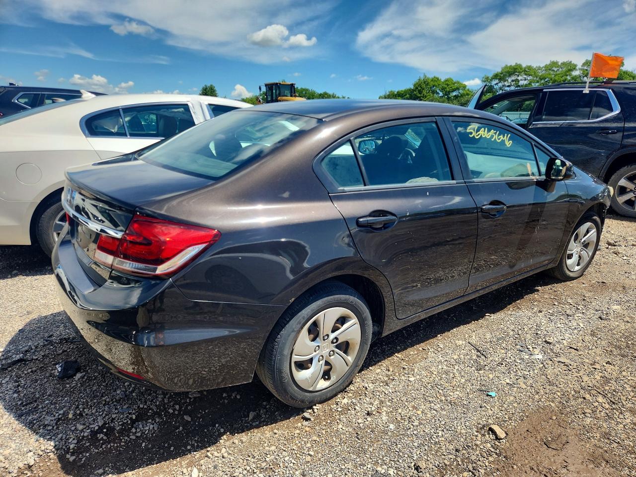 2013 Honda Civic Lx Brown vin: 2HGFB2F55DH589410