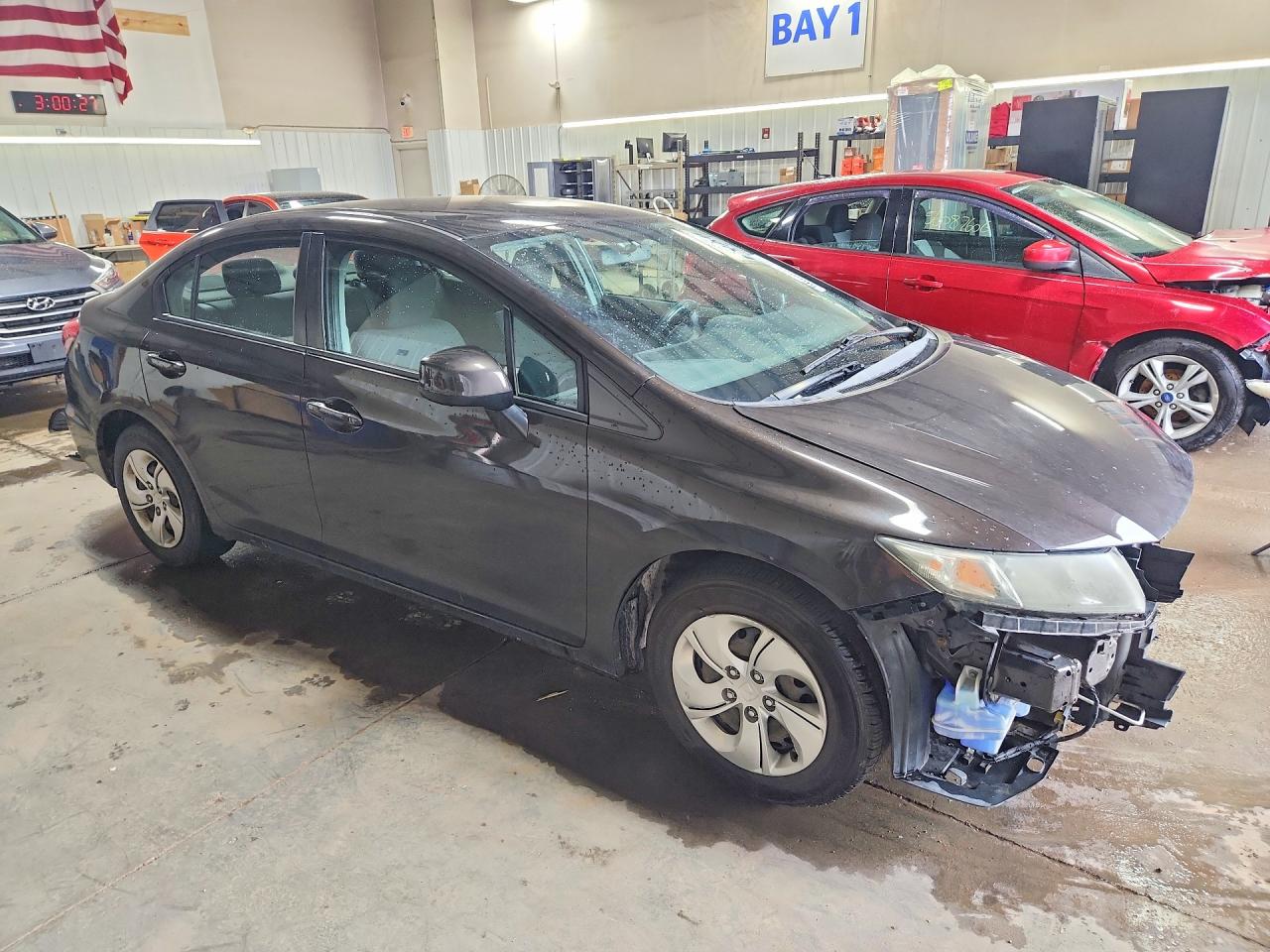 2013 Honda Civic Lx Brown vin: 2HGFB2F55DH589410