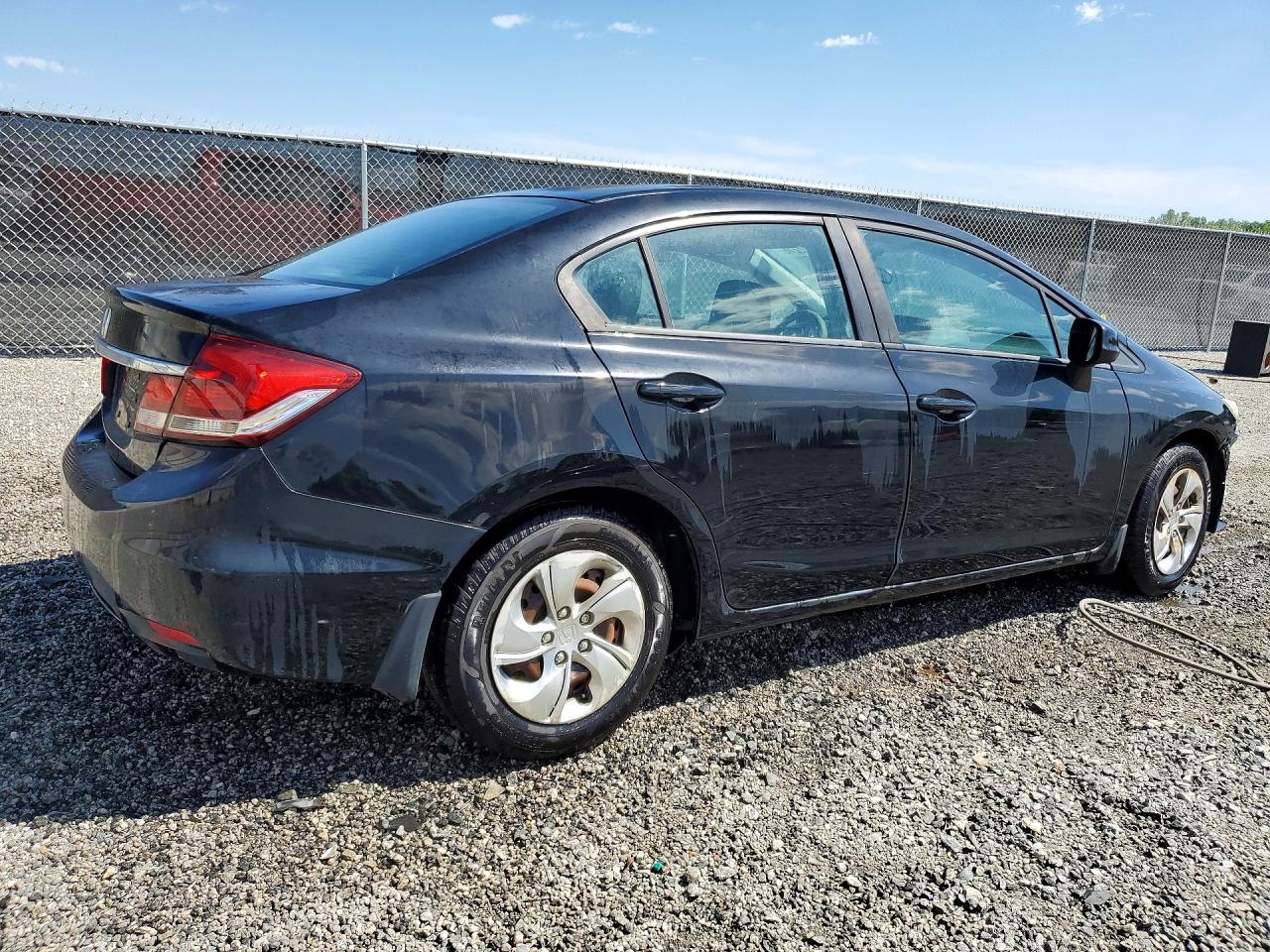 2013 Honda Civic Lx Black vin: 2HGFB2F55DH591531