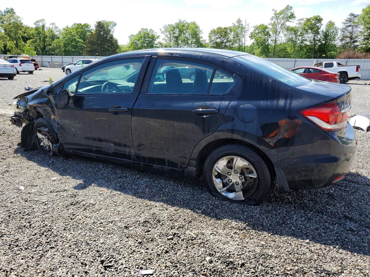 2013 Honda Civic Lx Black vin: 2HGFB2F55DH591531