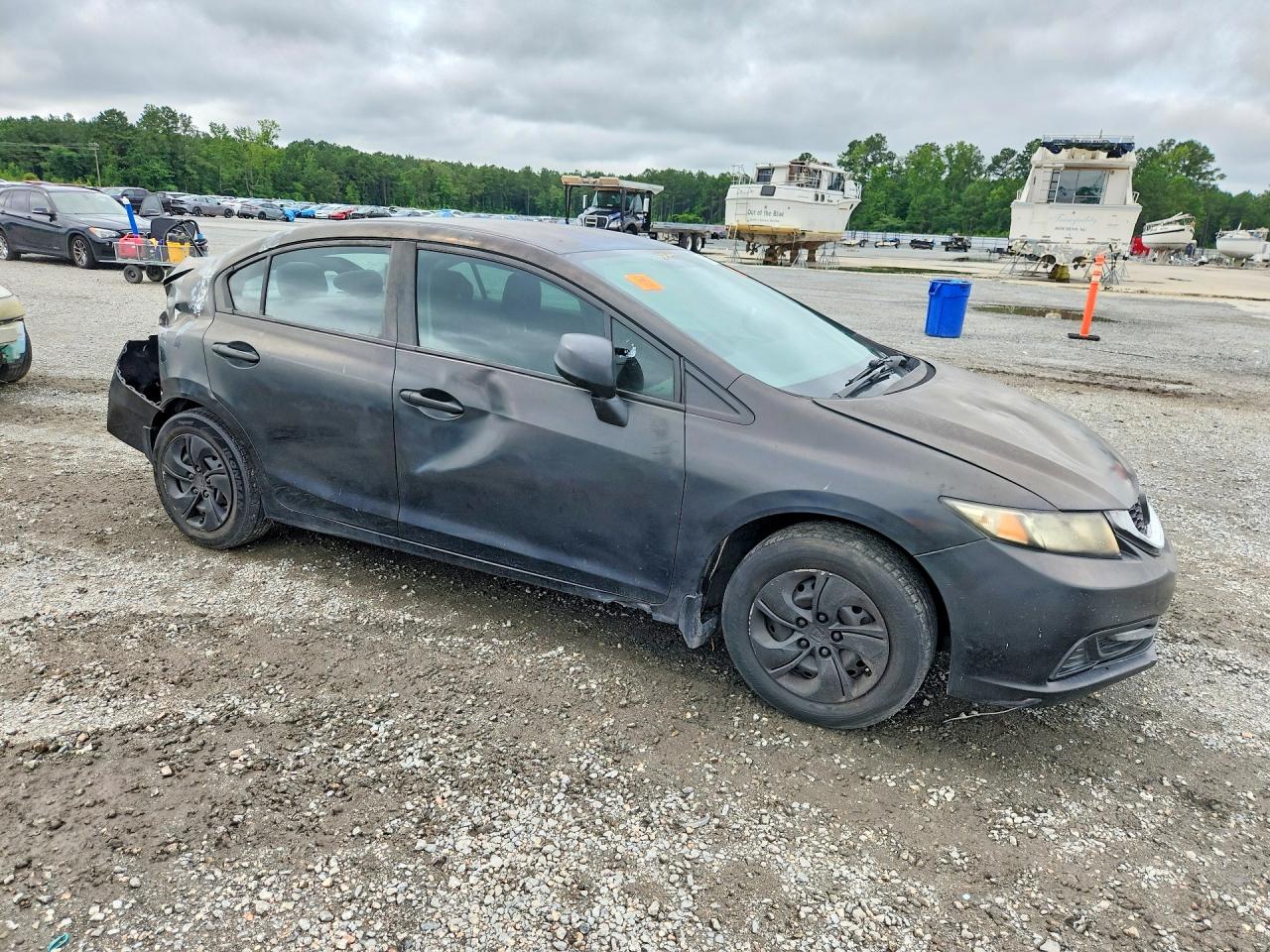 2013 Honda Civic Lx Black vin: 2HGFB2F55DH591870