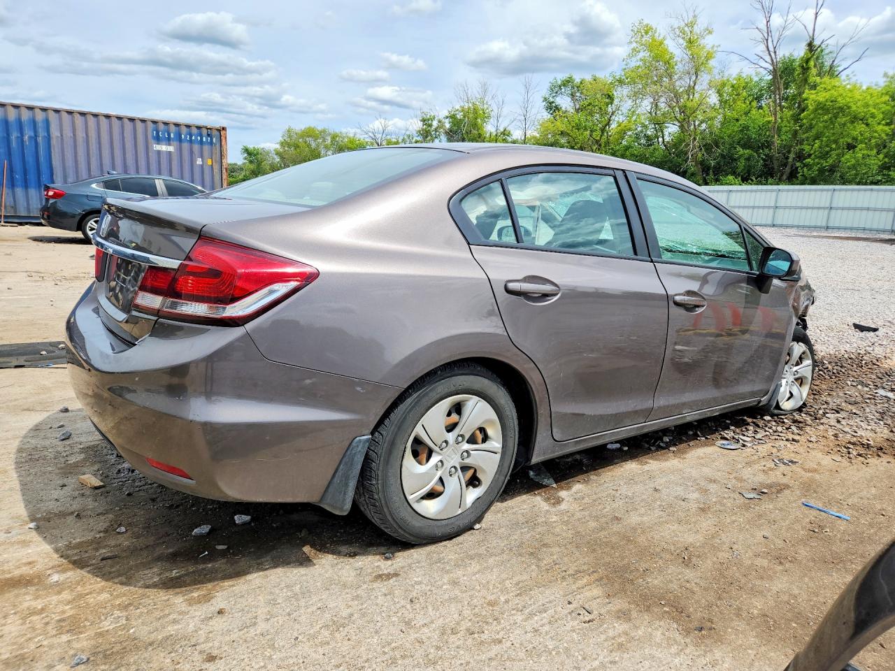 2014 Honda Civic Lx Gray vin: 2HGFB2F55EH502235