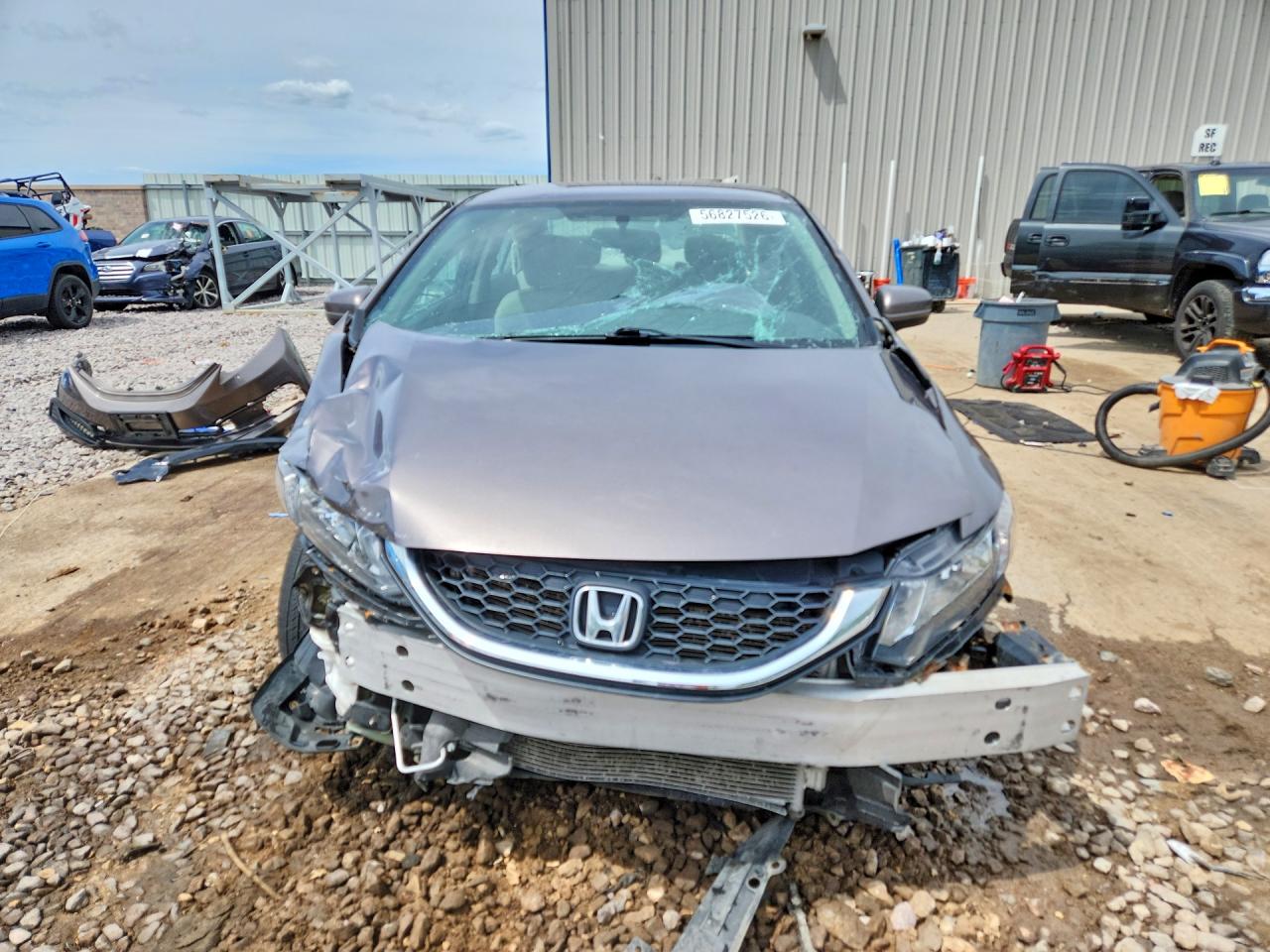 2014 Honda Civic Lx Gray vin: 2HGFB2F55EH502235