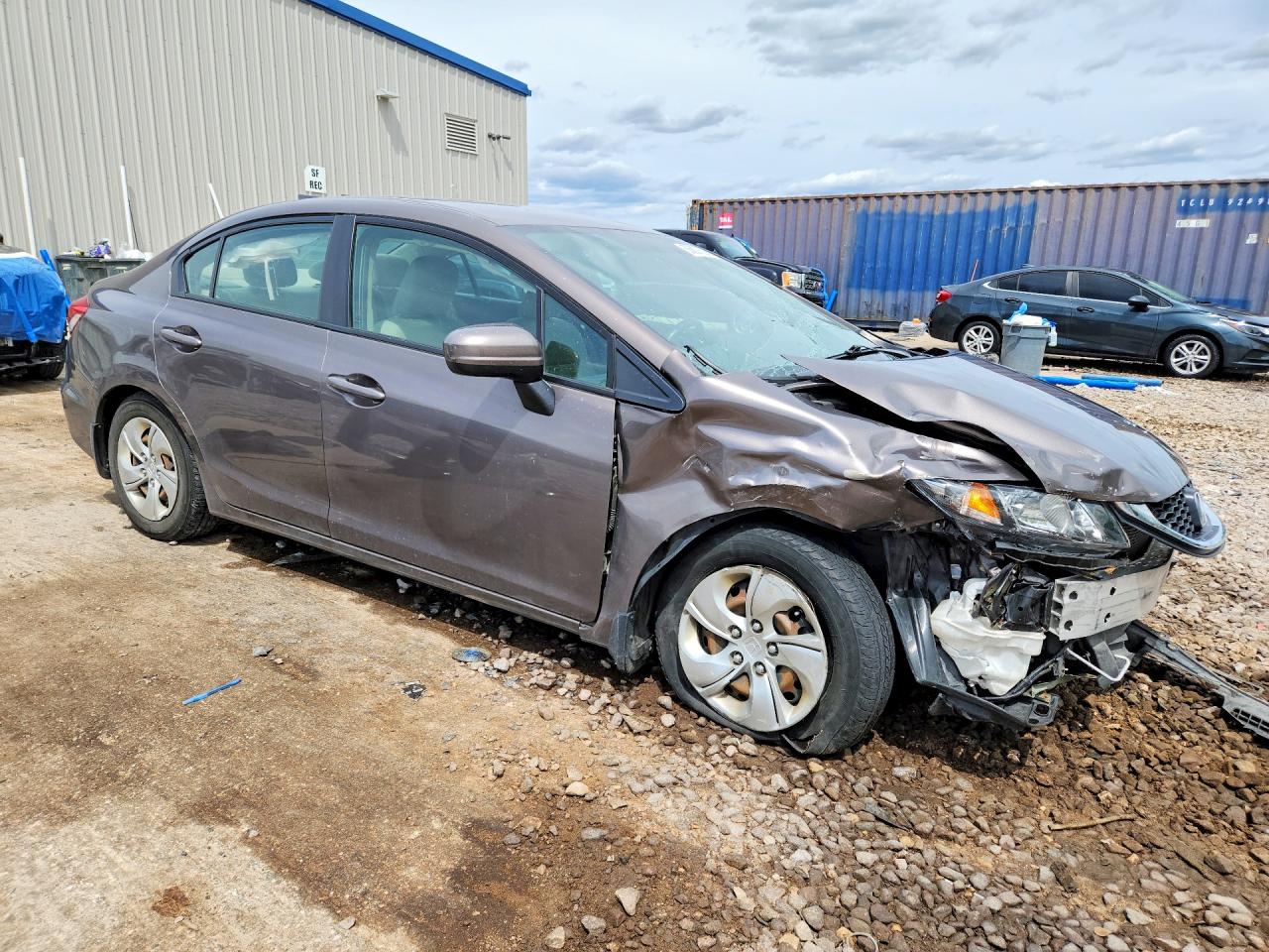 2014 Honda Civic Lx Gray vin: 2HGFB2F55EH502235