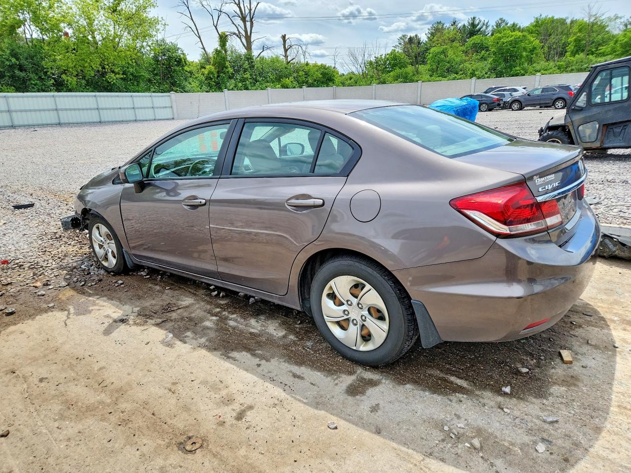 2014 Honda Civic Lx Gray vin: 2HGFB2F55EH502235