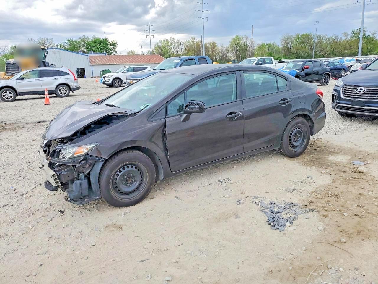 2014 Honda Civic Lx Black vin: 2HGFB2F55EH502834