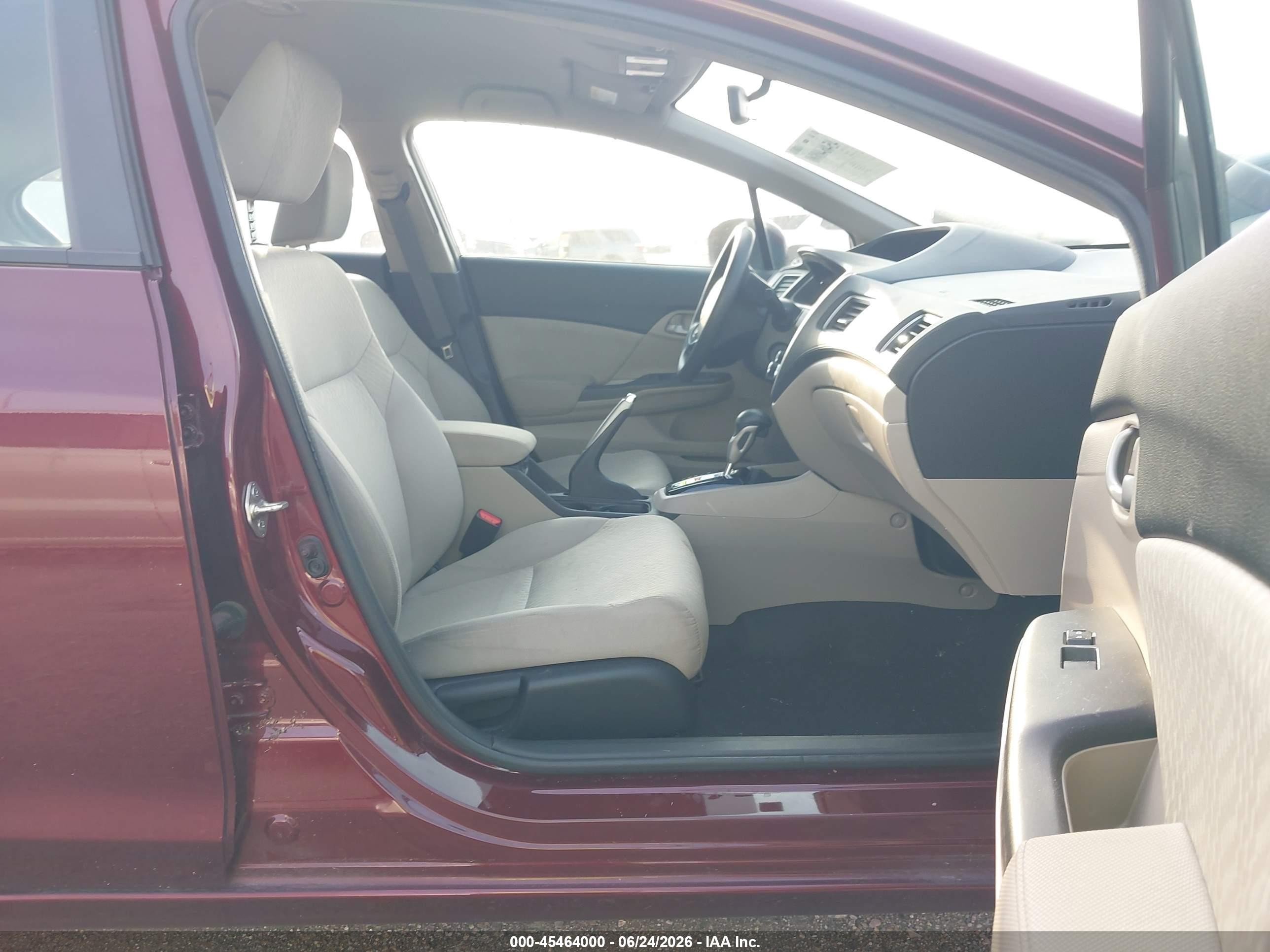 2014 Honda Civic Lx Burgundy vin: 2HGFB2F55EH504096