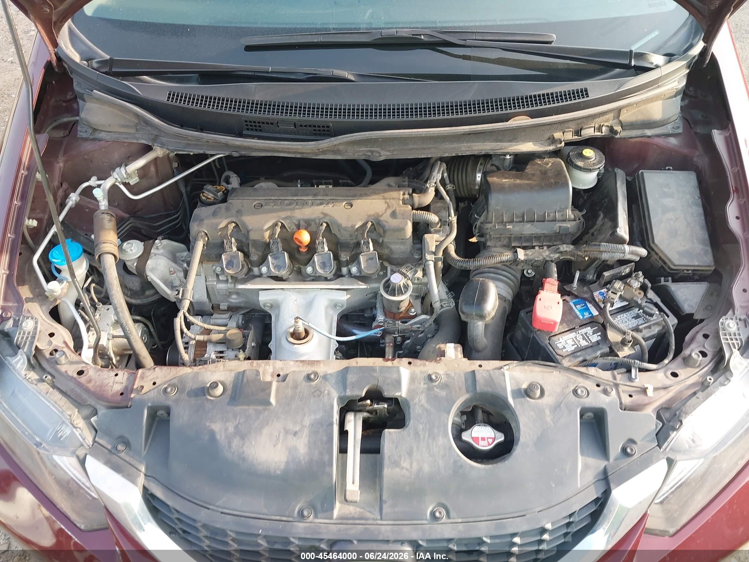 2014 Honda Civic Lx Burgundy vin: 2HGFB2F55EH504096