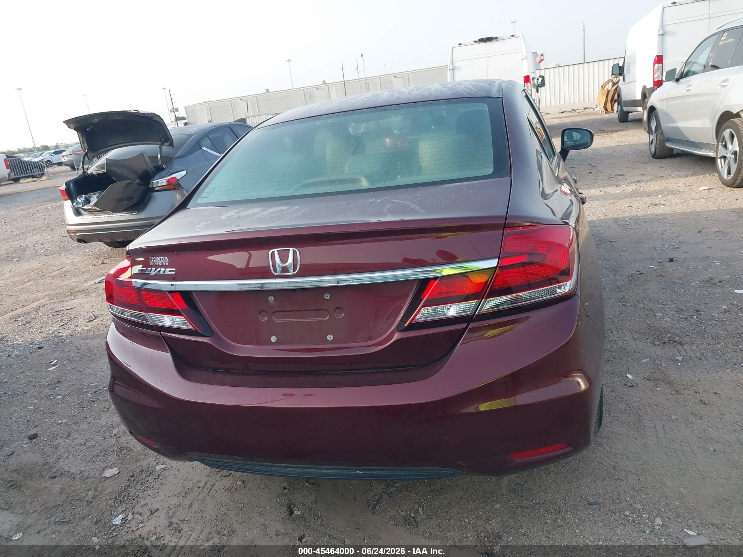2014 Honda Civic Lx Burgundy vin: 2HGFB2F55EH504096