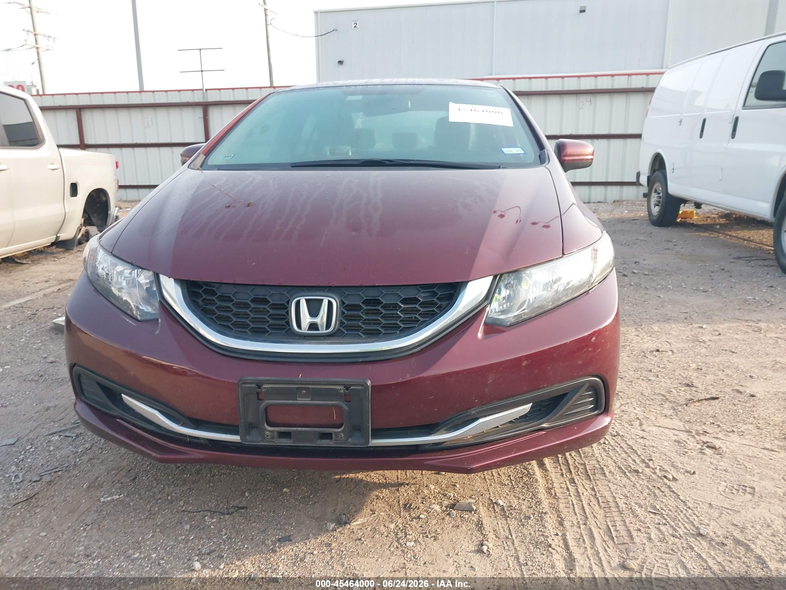 2014 Honda Civic Lx Burgundy vin: 2HGFB2F55EH504096