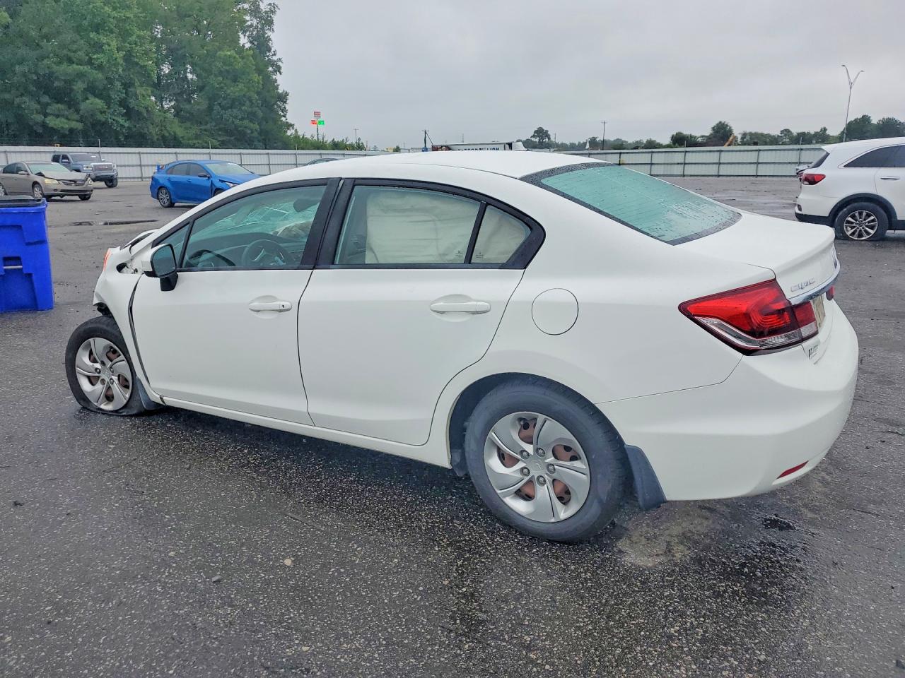 2014 Honda Civic Lx White vin: 2HGFB2F55EH507452