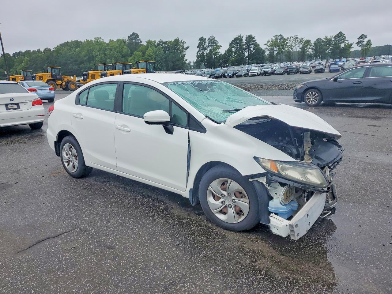 2014 Honda Civic Lx White vin: 2HGFB2F55EH507452