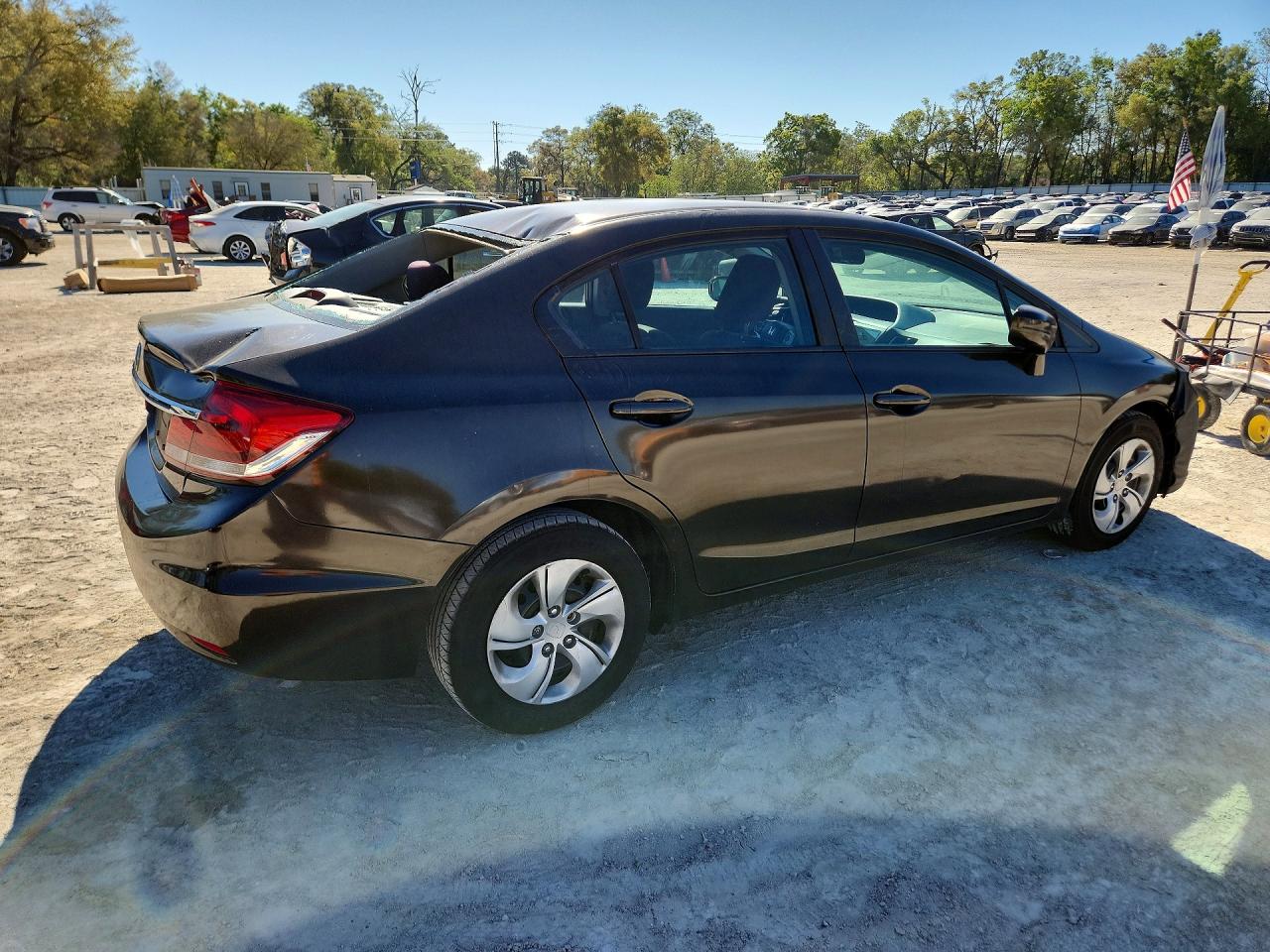 2014 Honda Civic Lx Brown vin: 2HGFB2F55EH507564