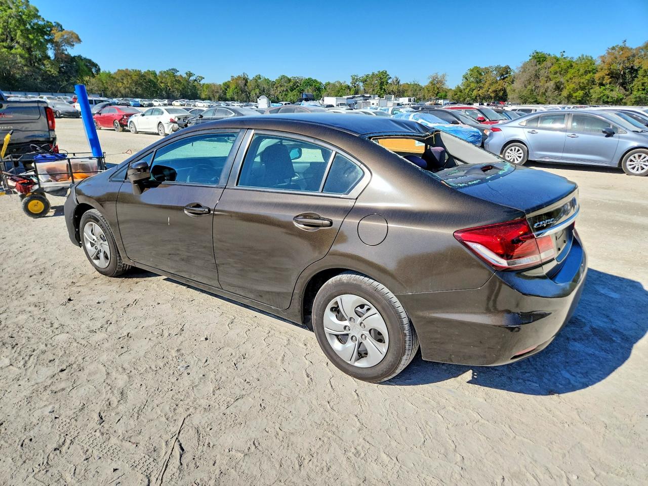 2014 Honda Civic Lx Brown vin: 2HGFB2F55EH507564