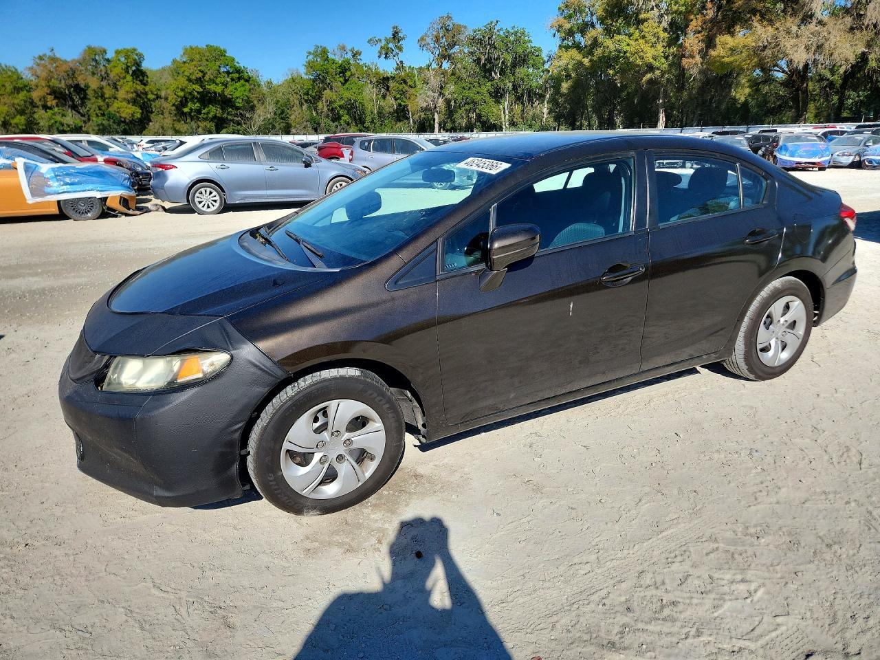 2014 Honda Civic Lx Brown vin: 2HGFB2F55EH507564
