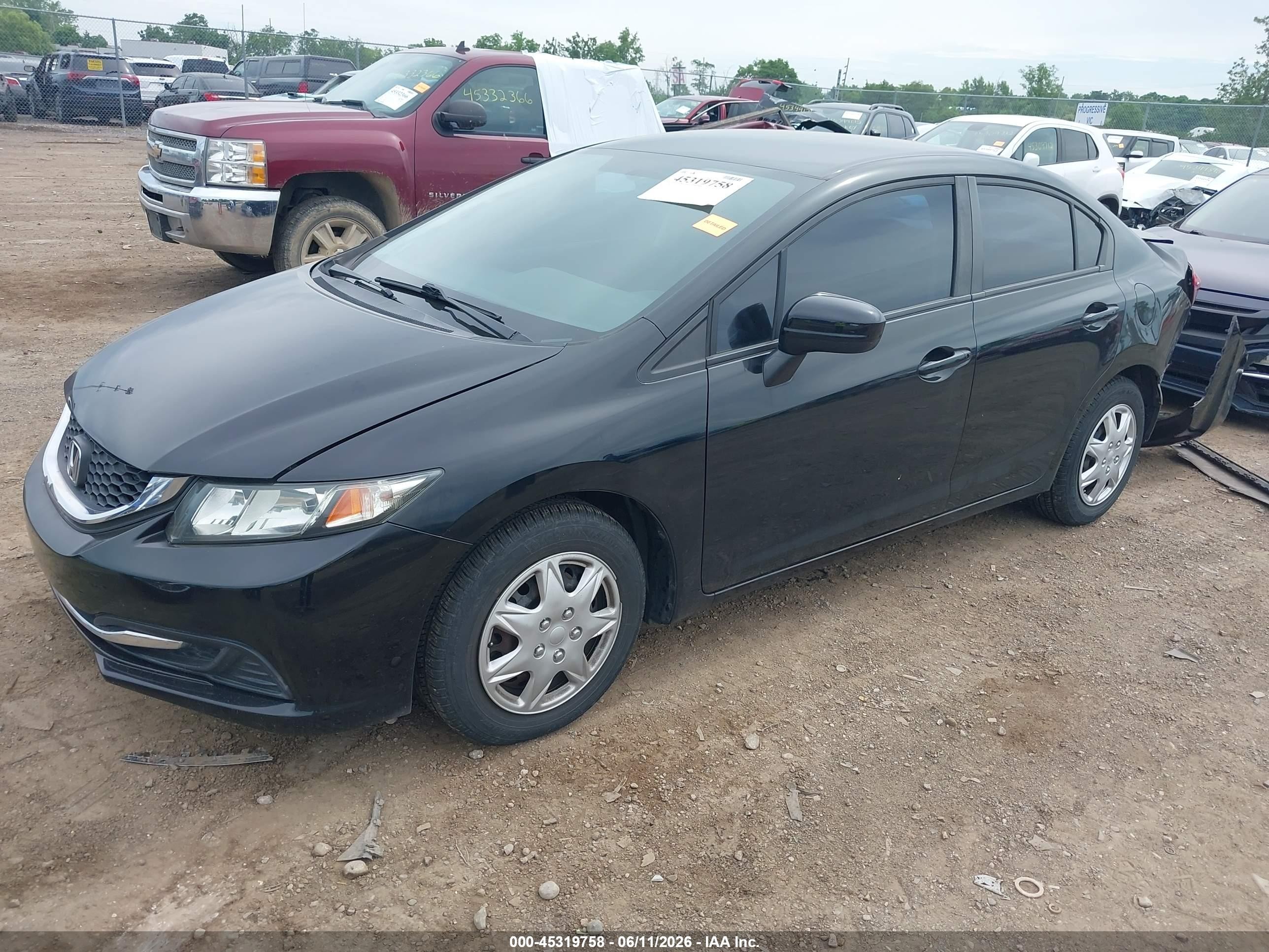 2014 Honda Civic Lx Черный vin: 2HGFB2F55EH520055