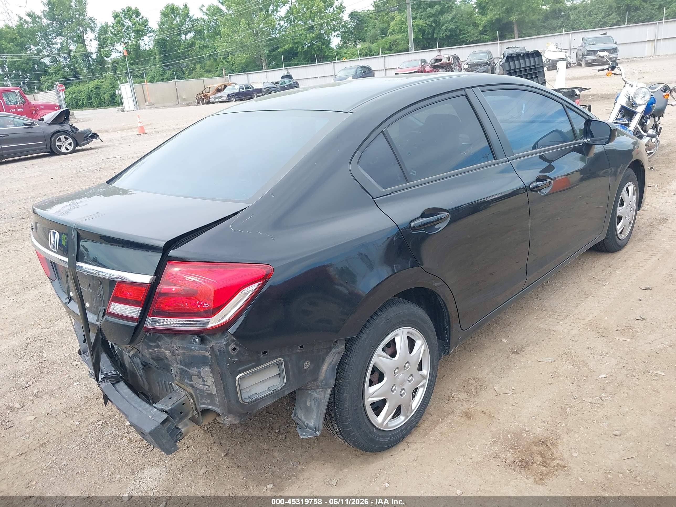 2014 Honda Civic Lx Черный vin: 2HGFB2F55EH520055