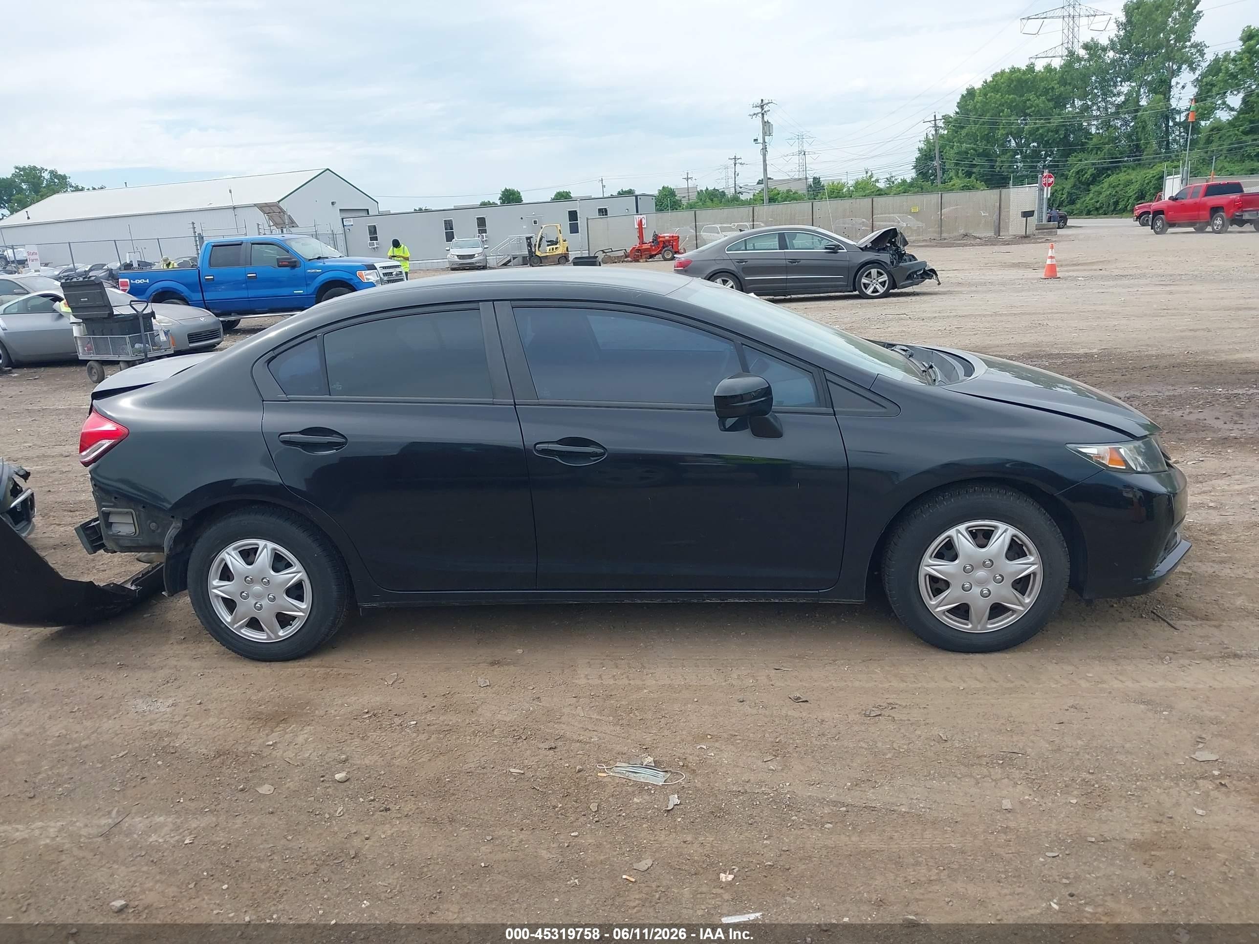 2014 Honda Civic Lx Черный vin: 2HGFB2F55EH520055