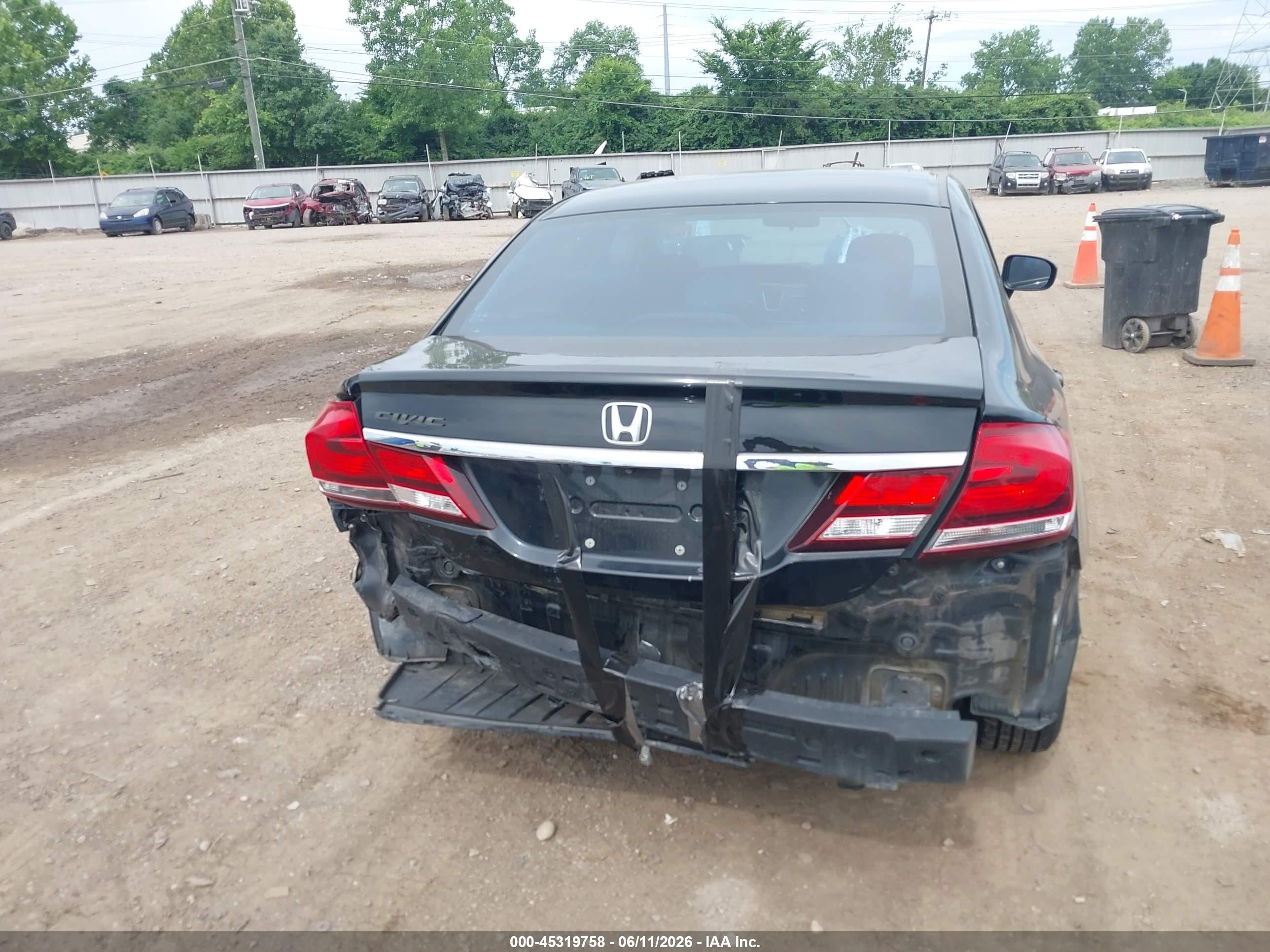2014 Honda Civic Lx Черный vin: 2HGFB2F55EH520055