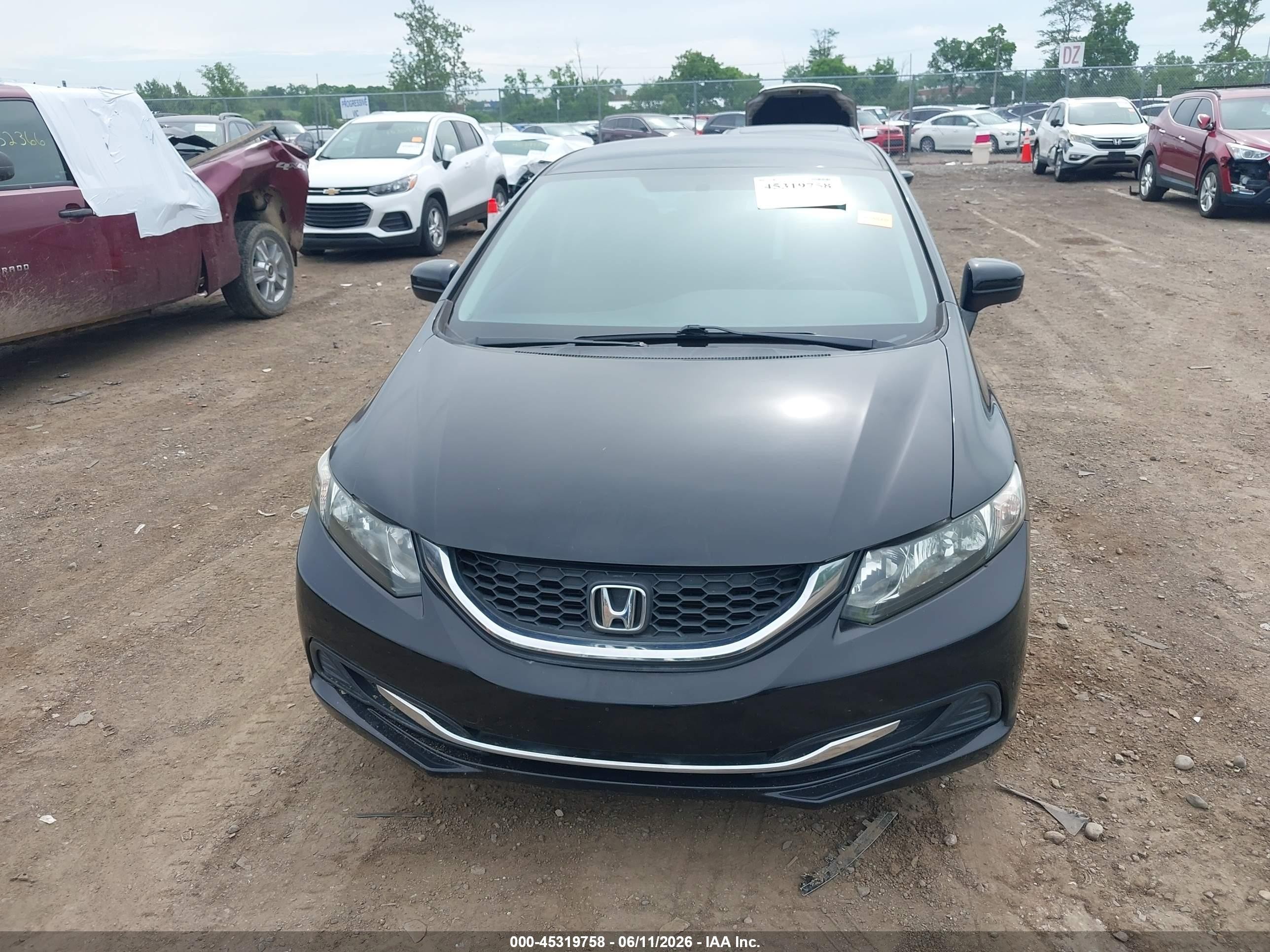 2014 Honda Civic Lx Черный vin: 2HGFB2F55EH520055