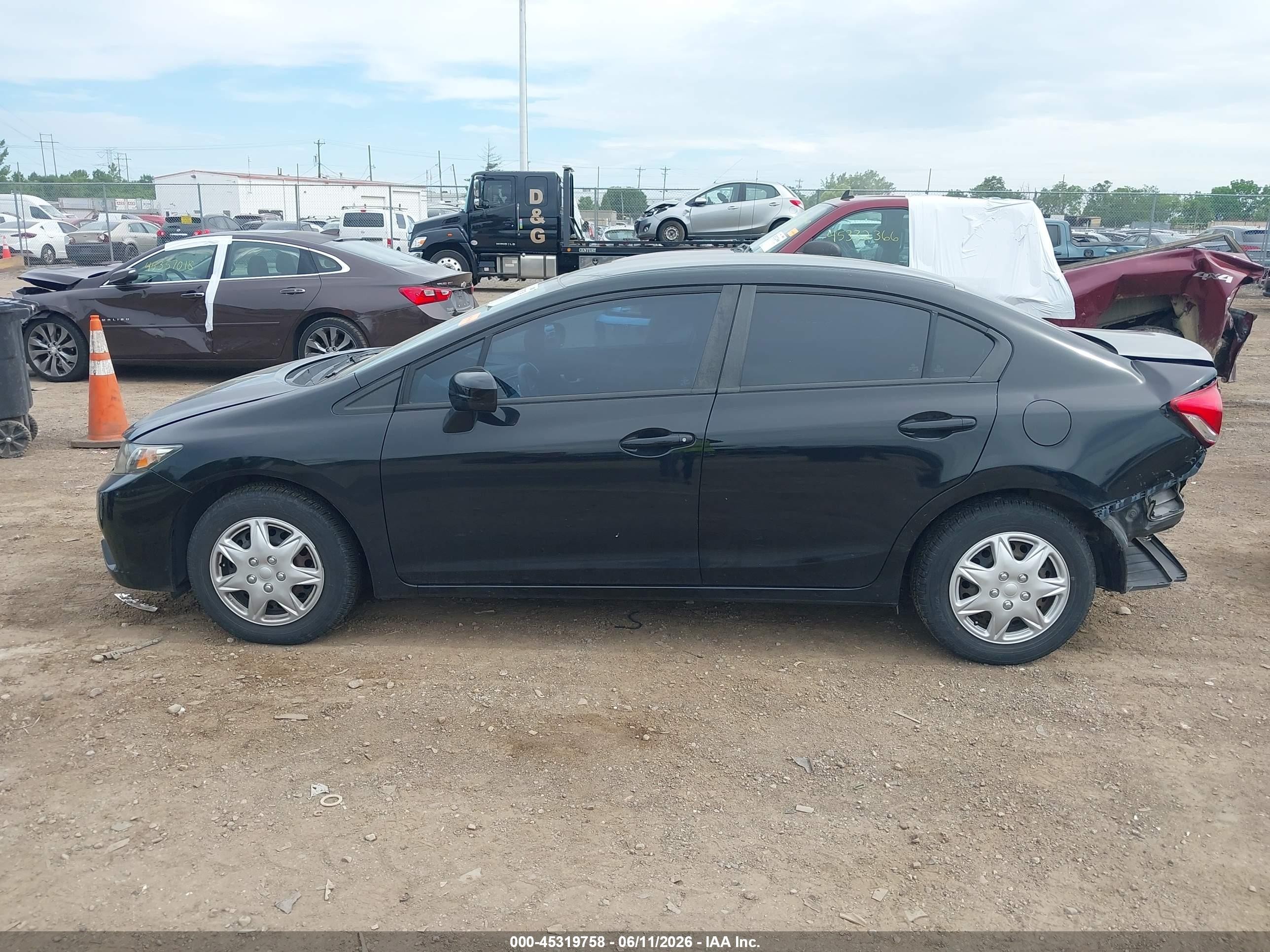 2014 Honda Civic Lx Черный vin: 2HGFB2F55EH520055
