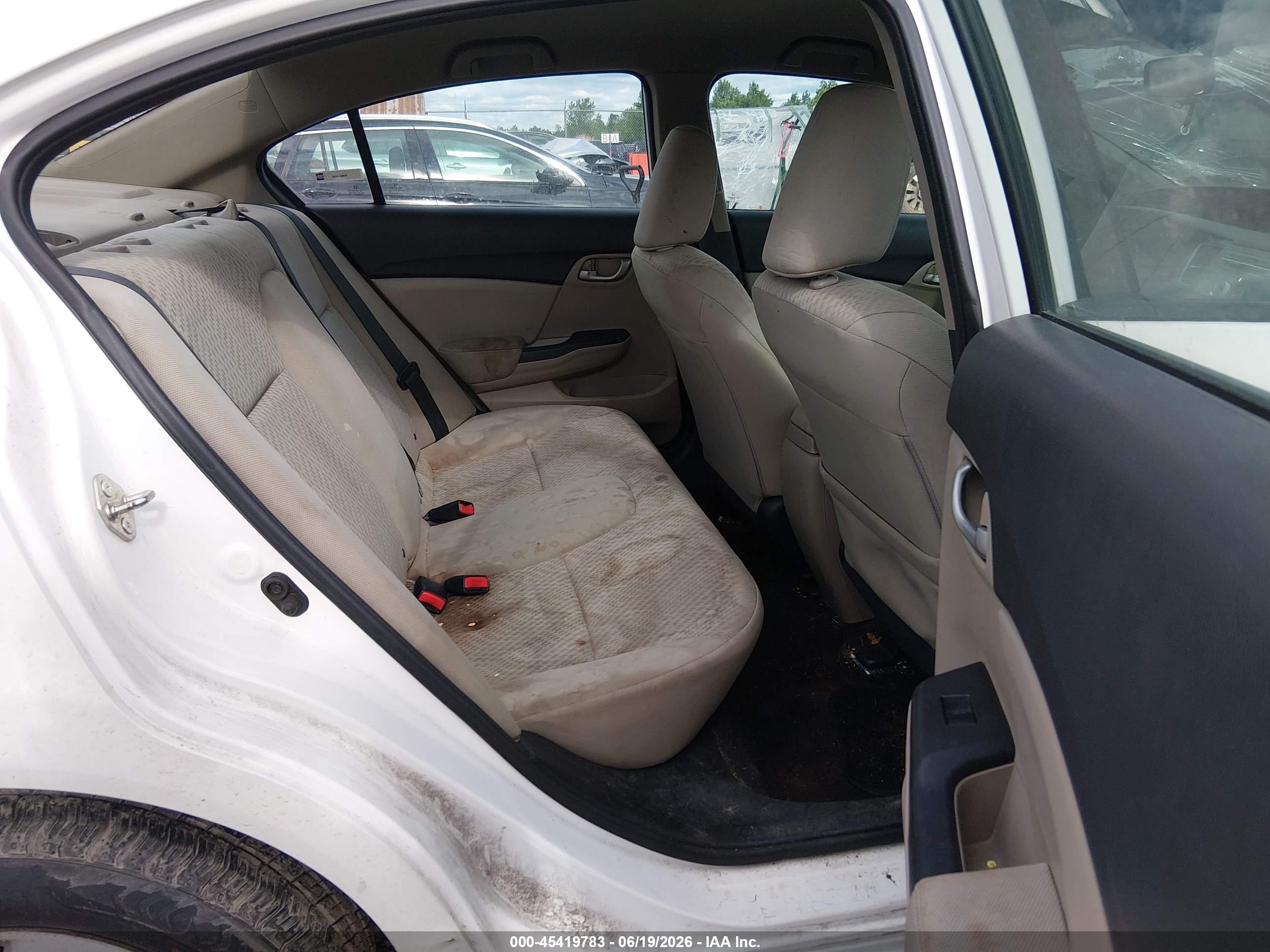 2014 Honda Civic Lx White vin: 2HGFB2F55EH525398