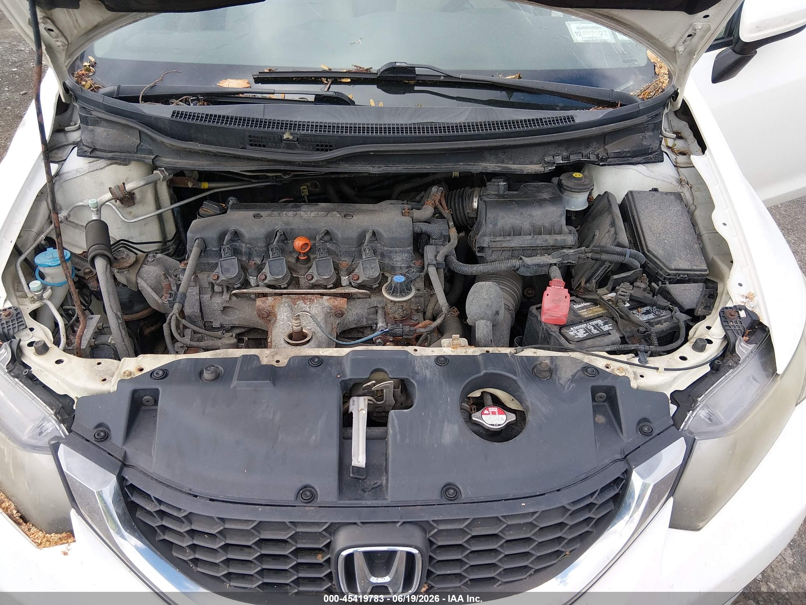 2014 Honda Civic Lx White vin: 2HGFB2F55EH525398
