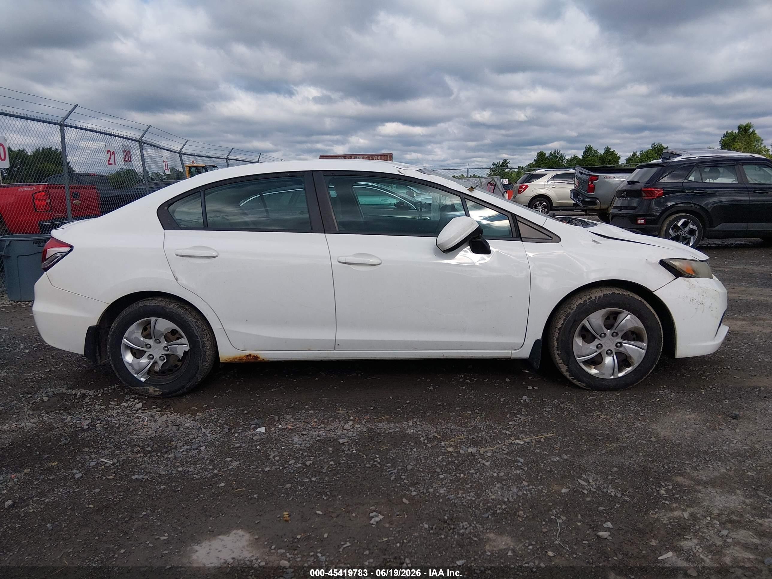 2014 Honda Civic Lx White vin: 2HGFB2F55EH525398