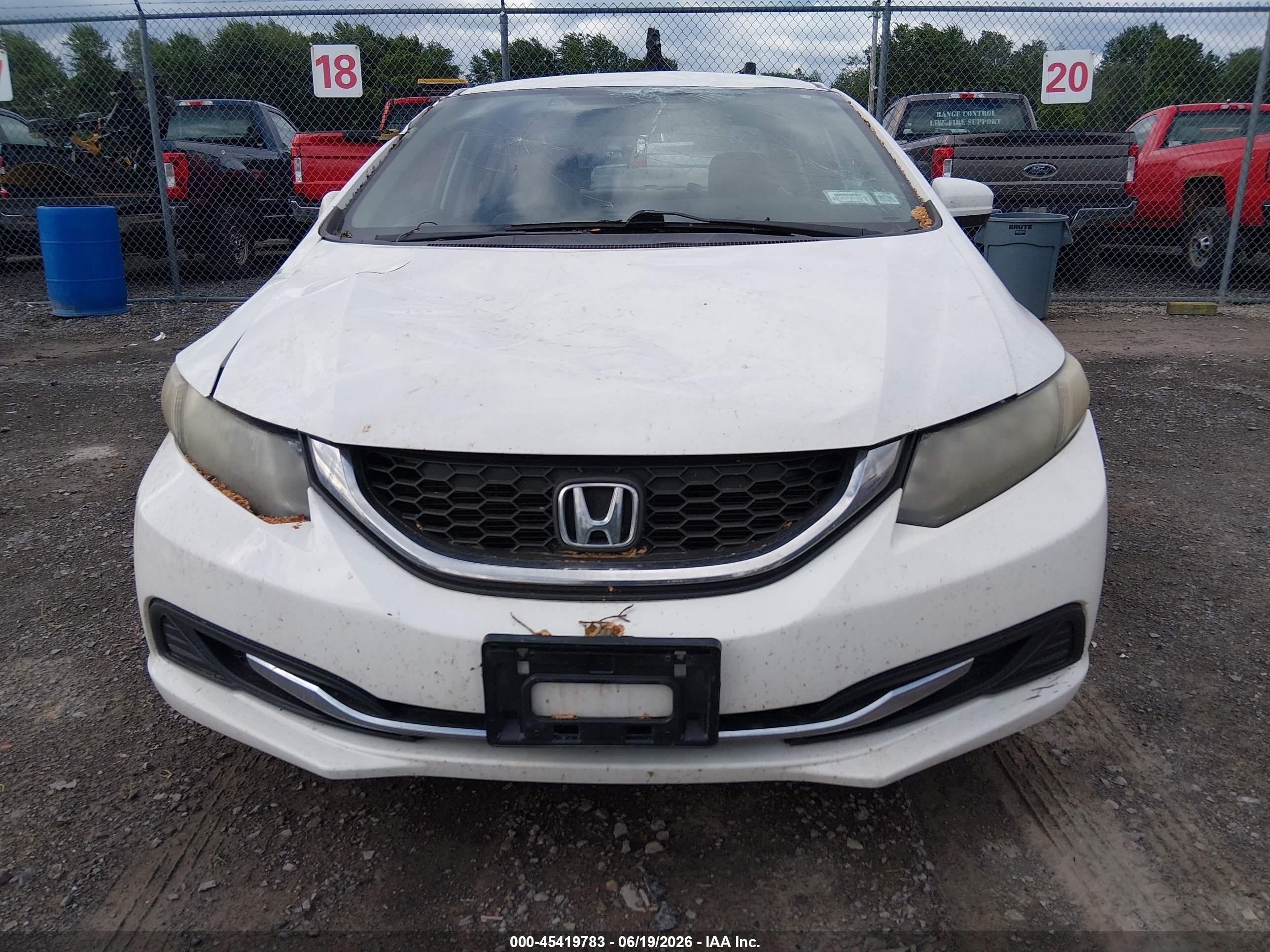 2014 Honda Civic Lx White vin: 2HGFB2F55EH525398