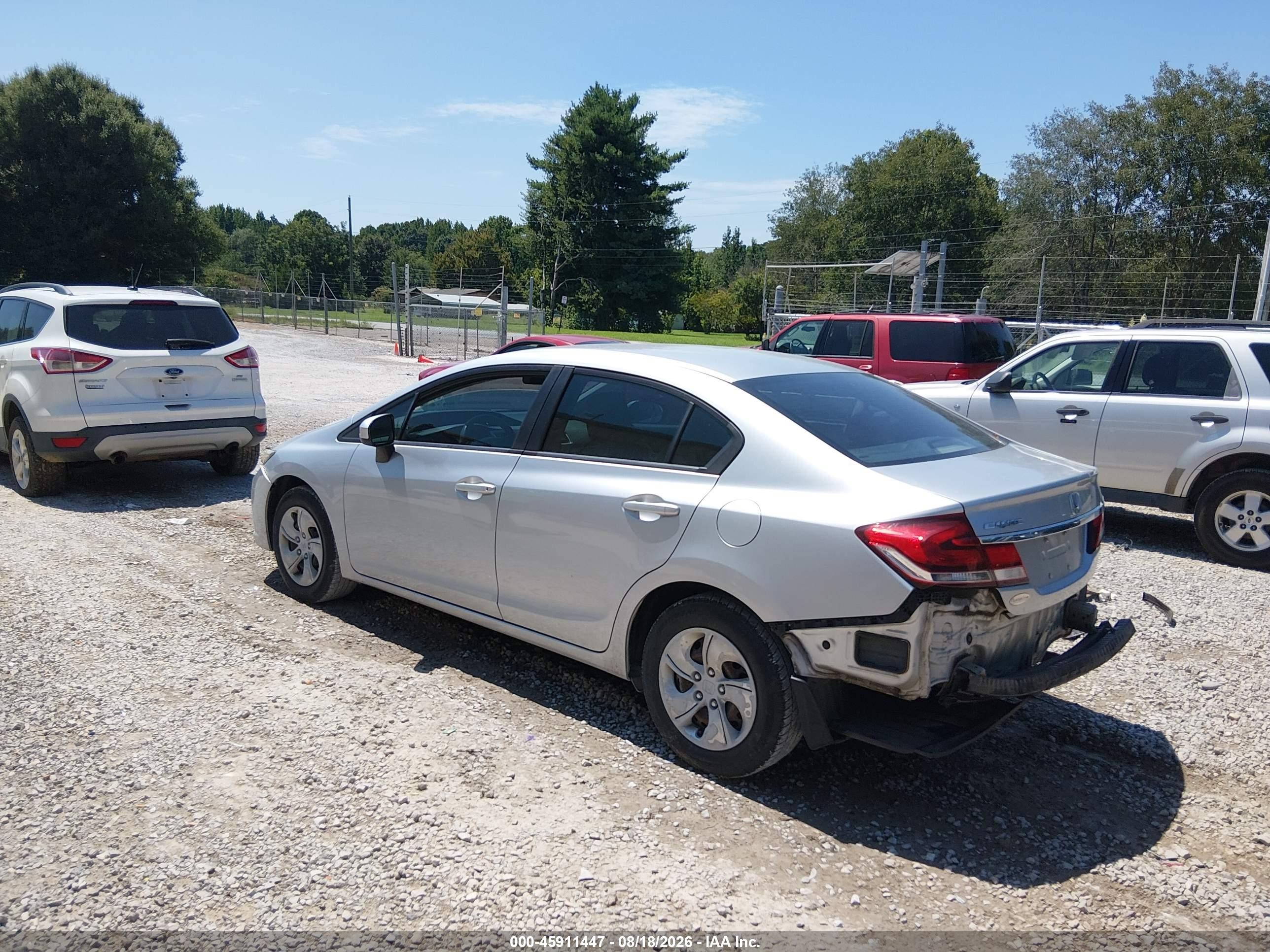 2014 Honda Civic Lx Silver vin: 2HGFB2F55EH525532