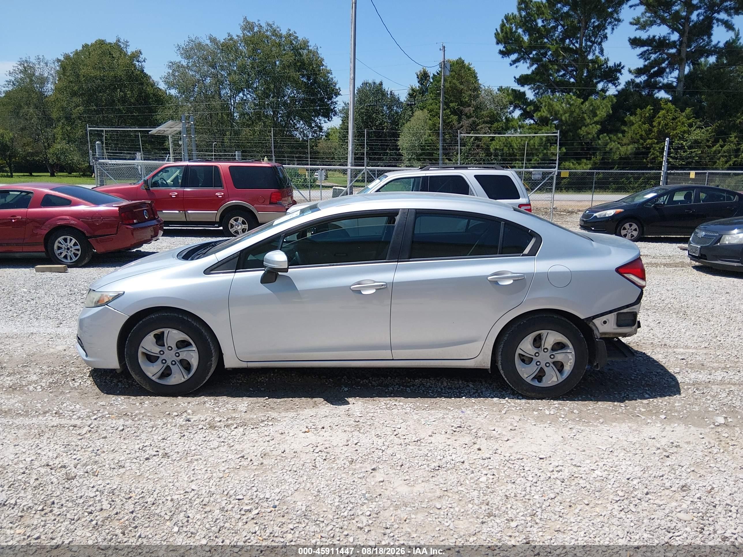 2014 Honda Civic Lx Silver vin: 2HGFB2F55EH525532