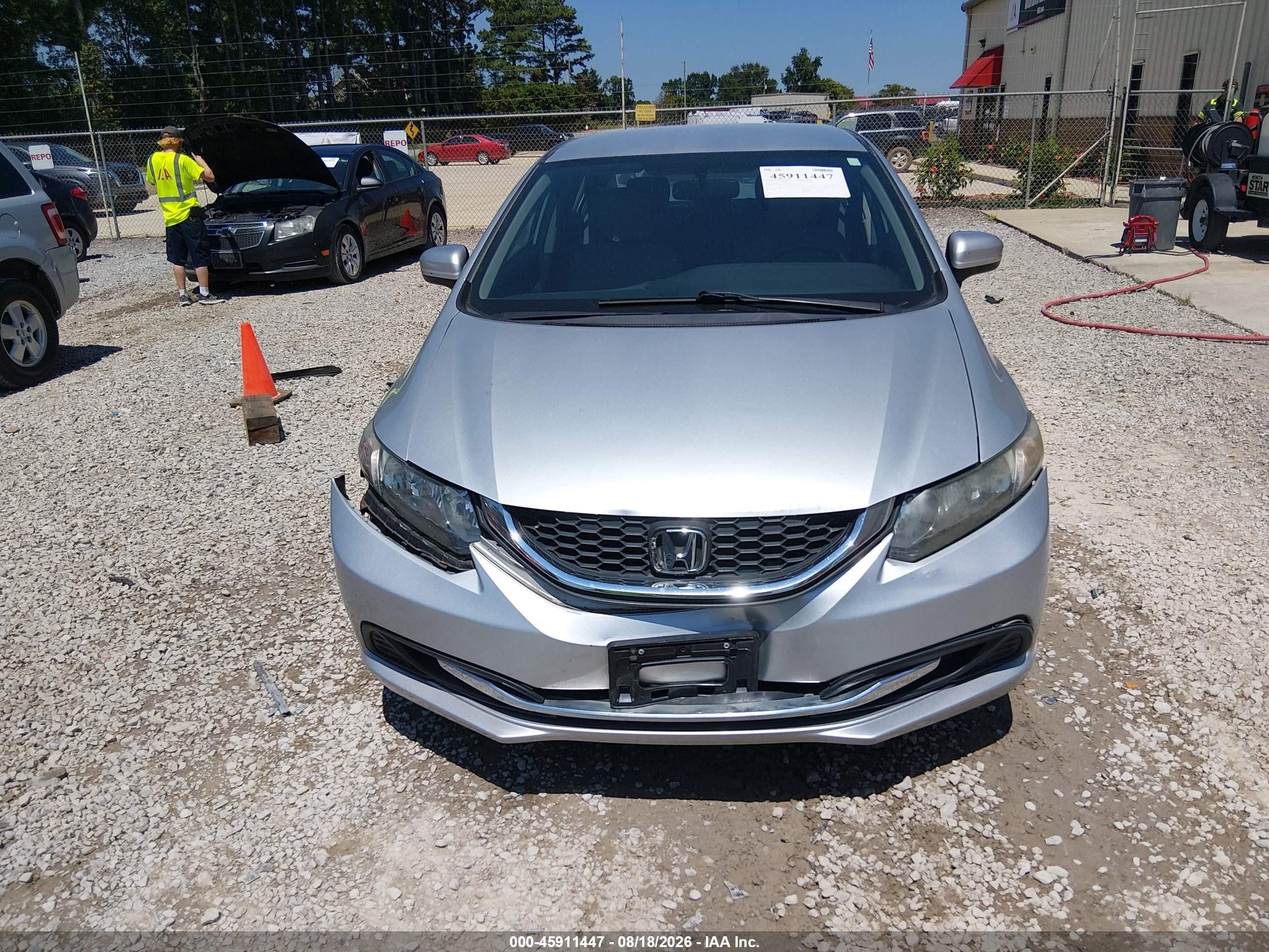 2014 Honda Civic Lx Silver vin: 2HGFB2F55EH525532