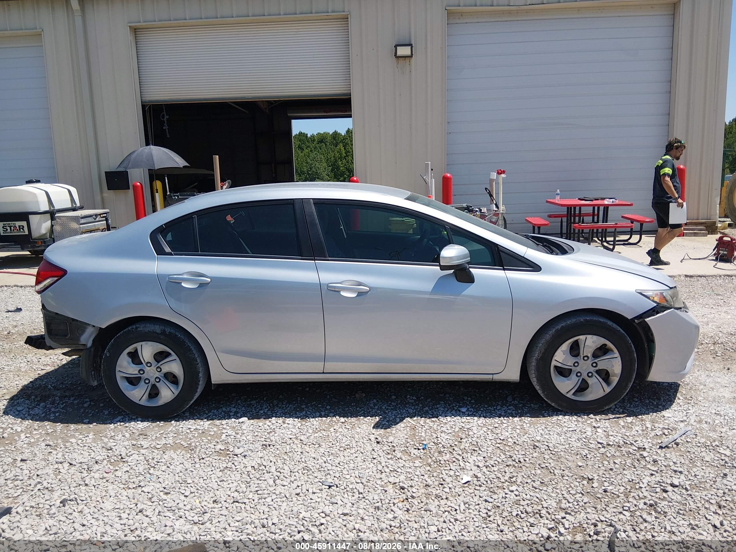 2014 Honda Civic Lx Silver vin: 2HGFB2F55EH525532