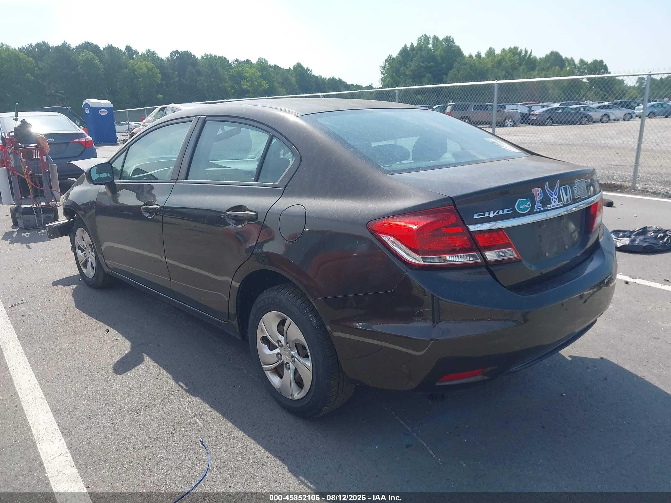 2014 Honda Civic Lx Brown vin: 2HGFB2F55EH532075