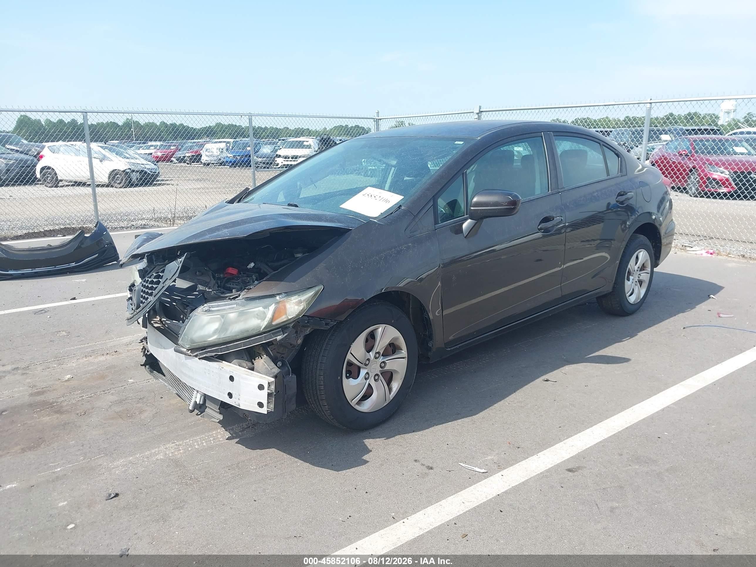 2014 Honda Civic Lx Brown vin: 2HGFB2F55EH532075