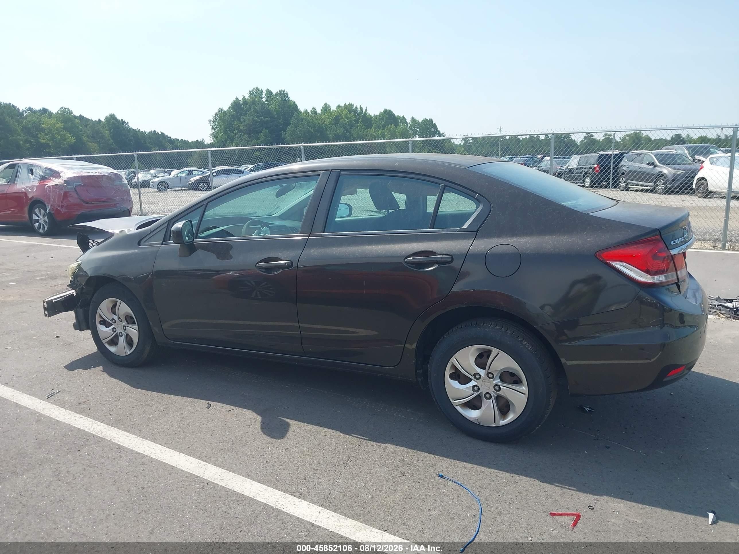 2014 Honda Civic Lx Brown vin: 2HGFB2F55EH532075