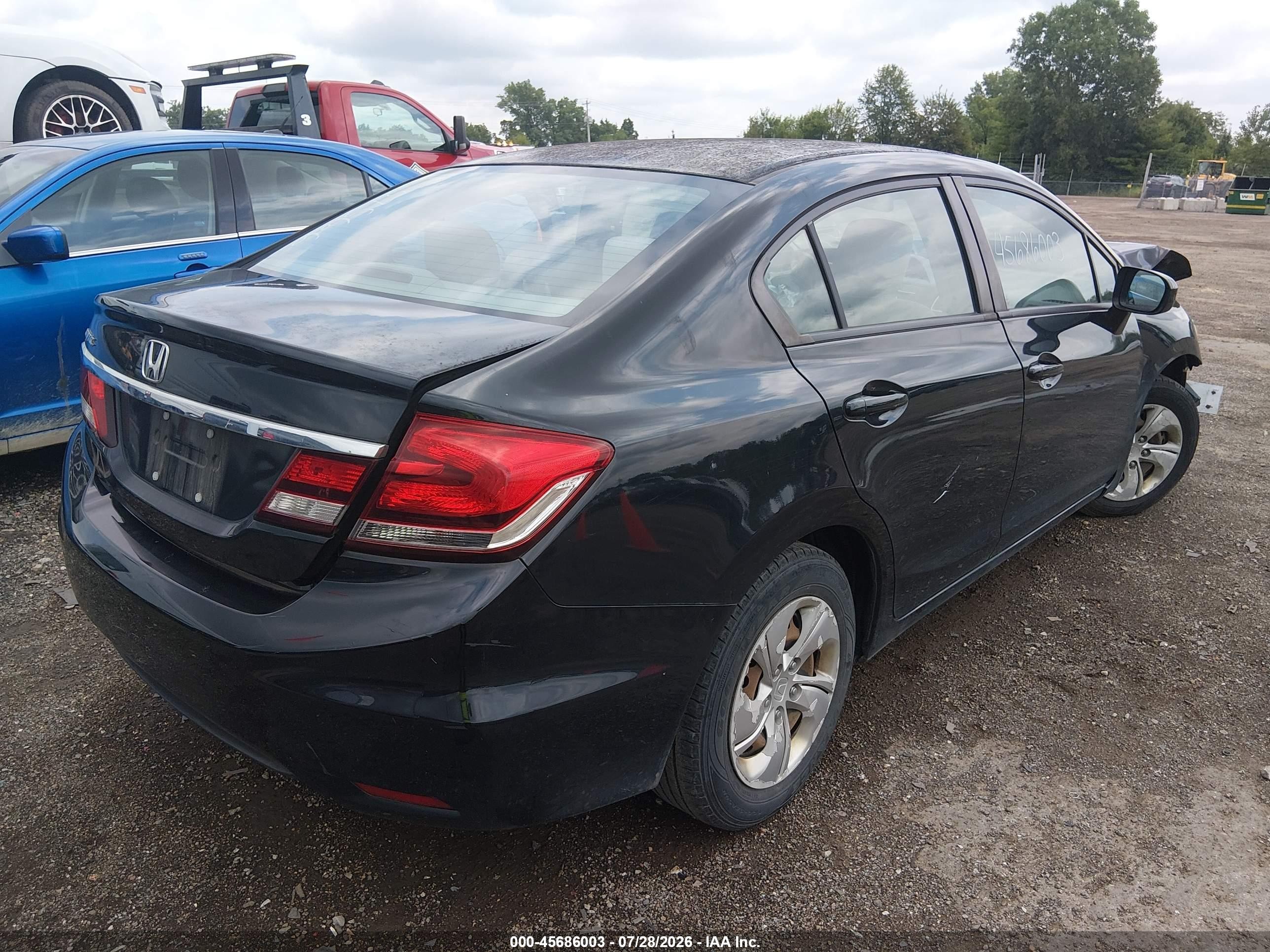 2014 Honda Civic Lx Черный vin: 2HGFB2F55EH537566