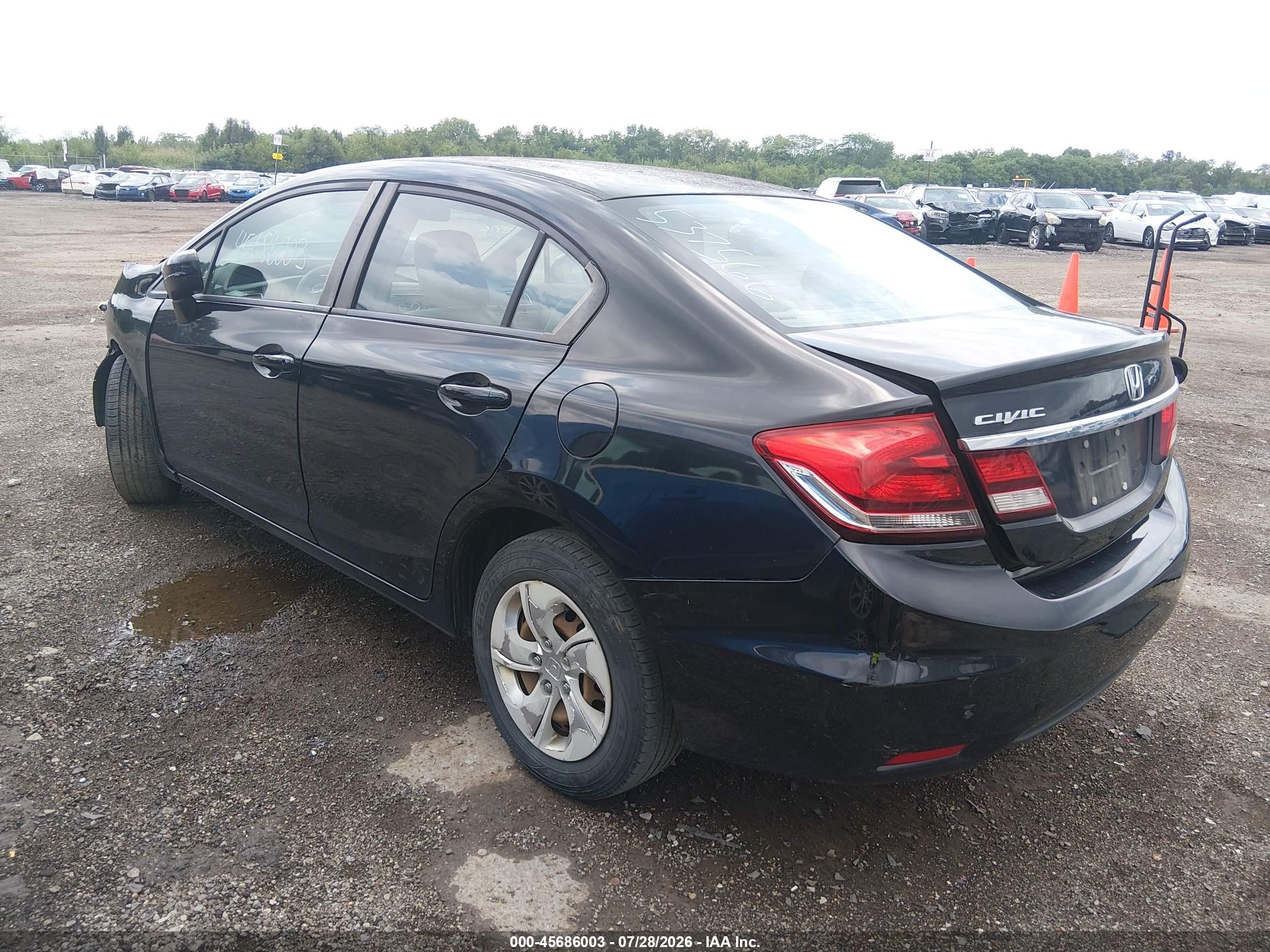 2014 Honda Civic Lx Черный vin: 2HGFB2F55EH537566