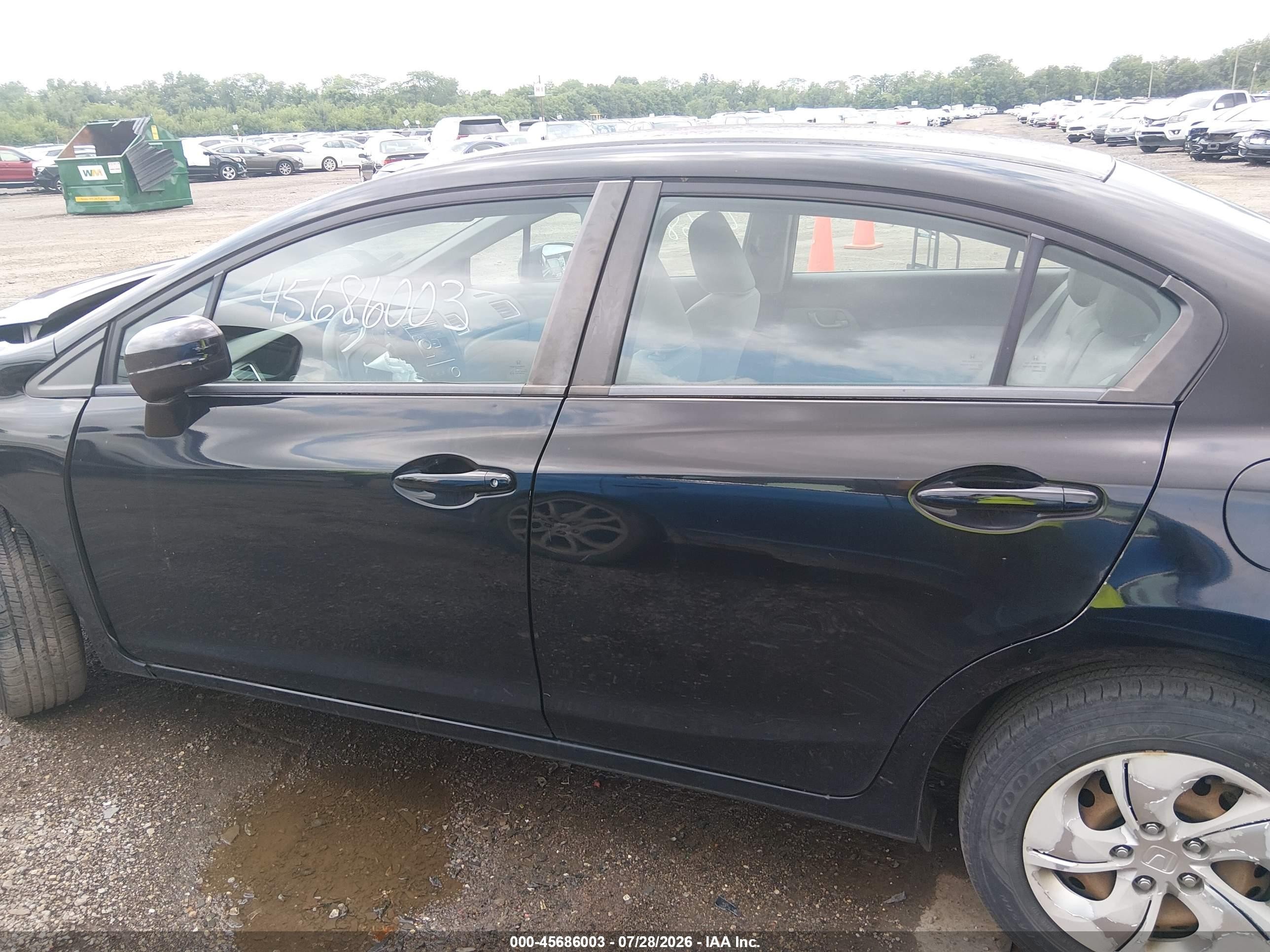 2014 Honda Civic Lx Черный vin: 2HGFB2F55EH537566