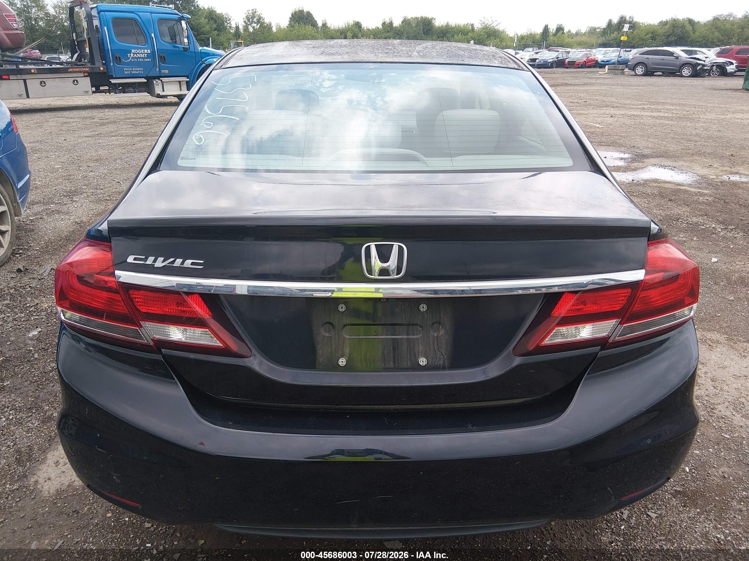 2014 Honda Civic Lx Черный vin: 2HGFB2F55EH537566