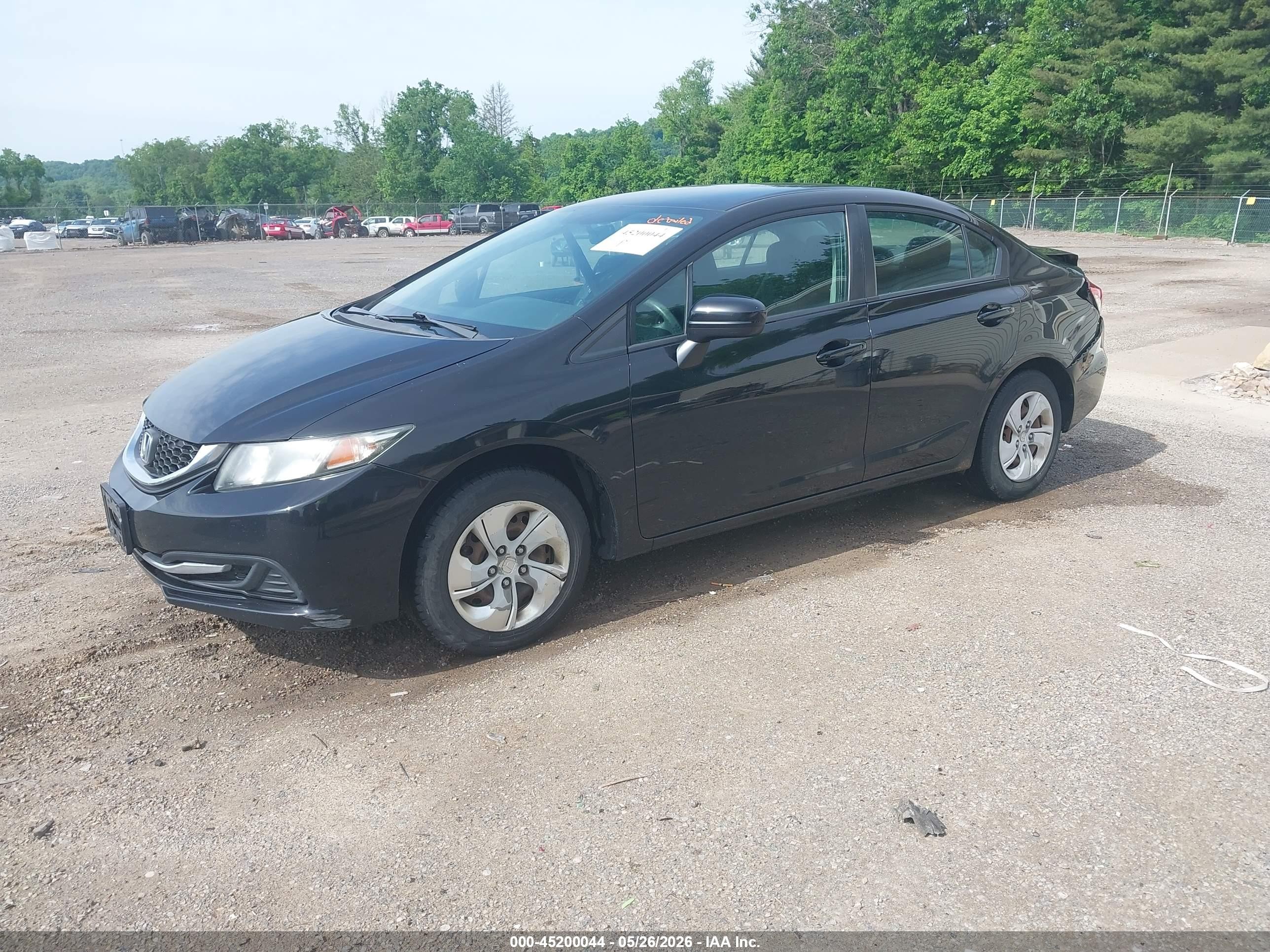 2014 Honda Civic Lx Black vin: 2HGFB2F55EH544100