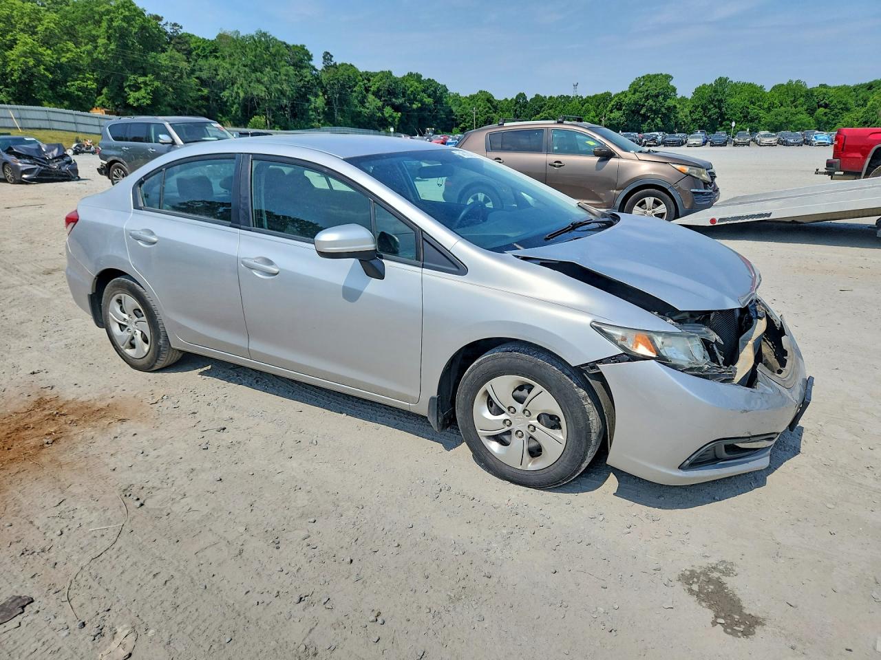 2014 Honda Civic Lx Silver vin: 2HGFB2F55EH547028