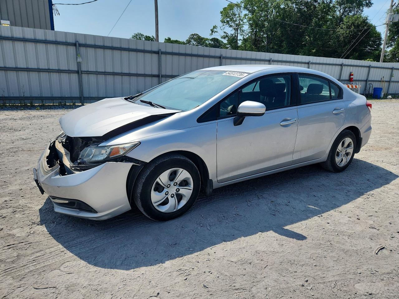 2014 Honda Civic Lx Серебряный vin: 2HGFB2F55EH547028