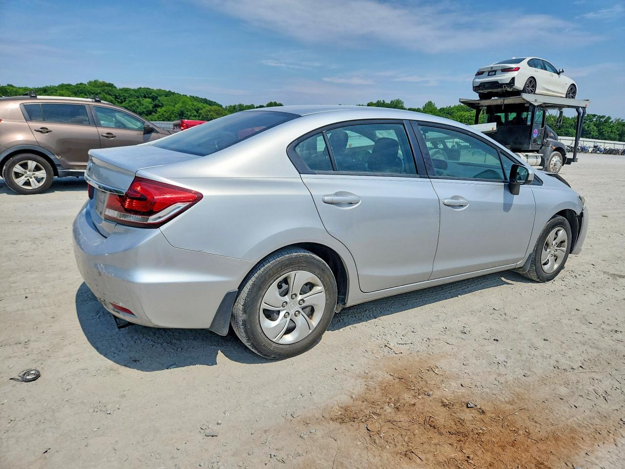 2014 Honda Civic Lx Silver vin: 2HGFB2F55EH547028