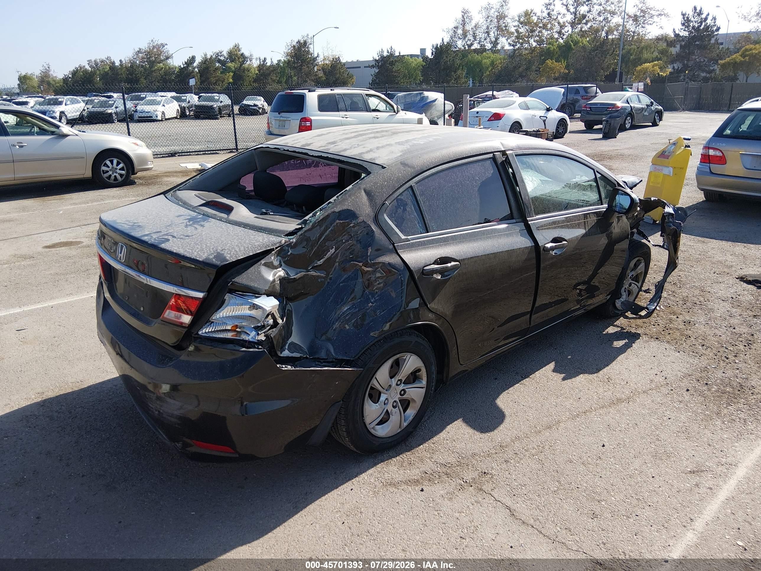 2014 Honda Civic Lx Dark Brown vin: 2HGFB2F55EH555517