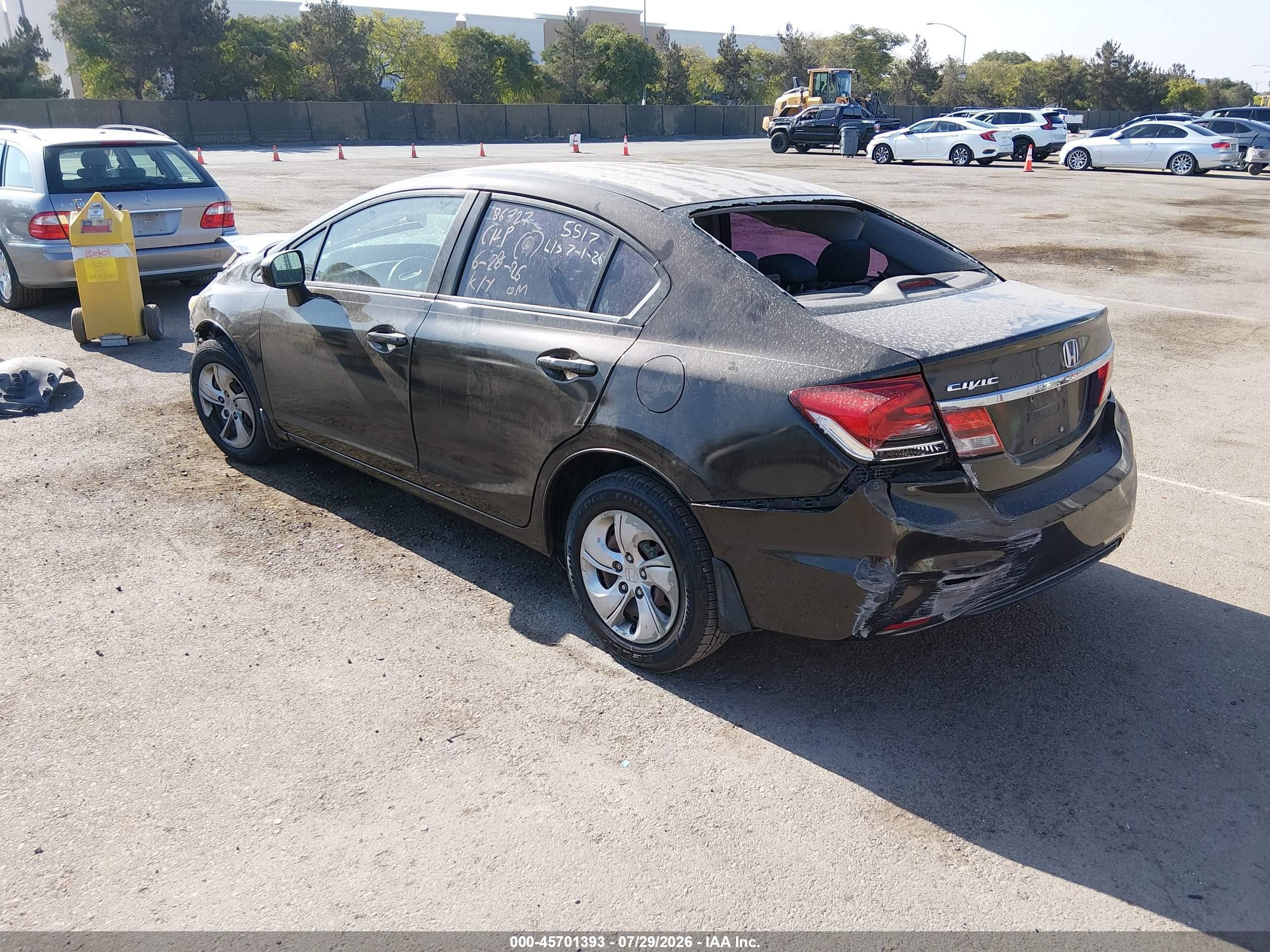 2014 Honda Civic Lx Dark Brown vin: 2HGFB2F55EH555517