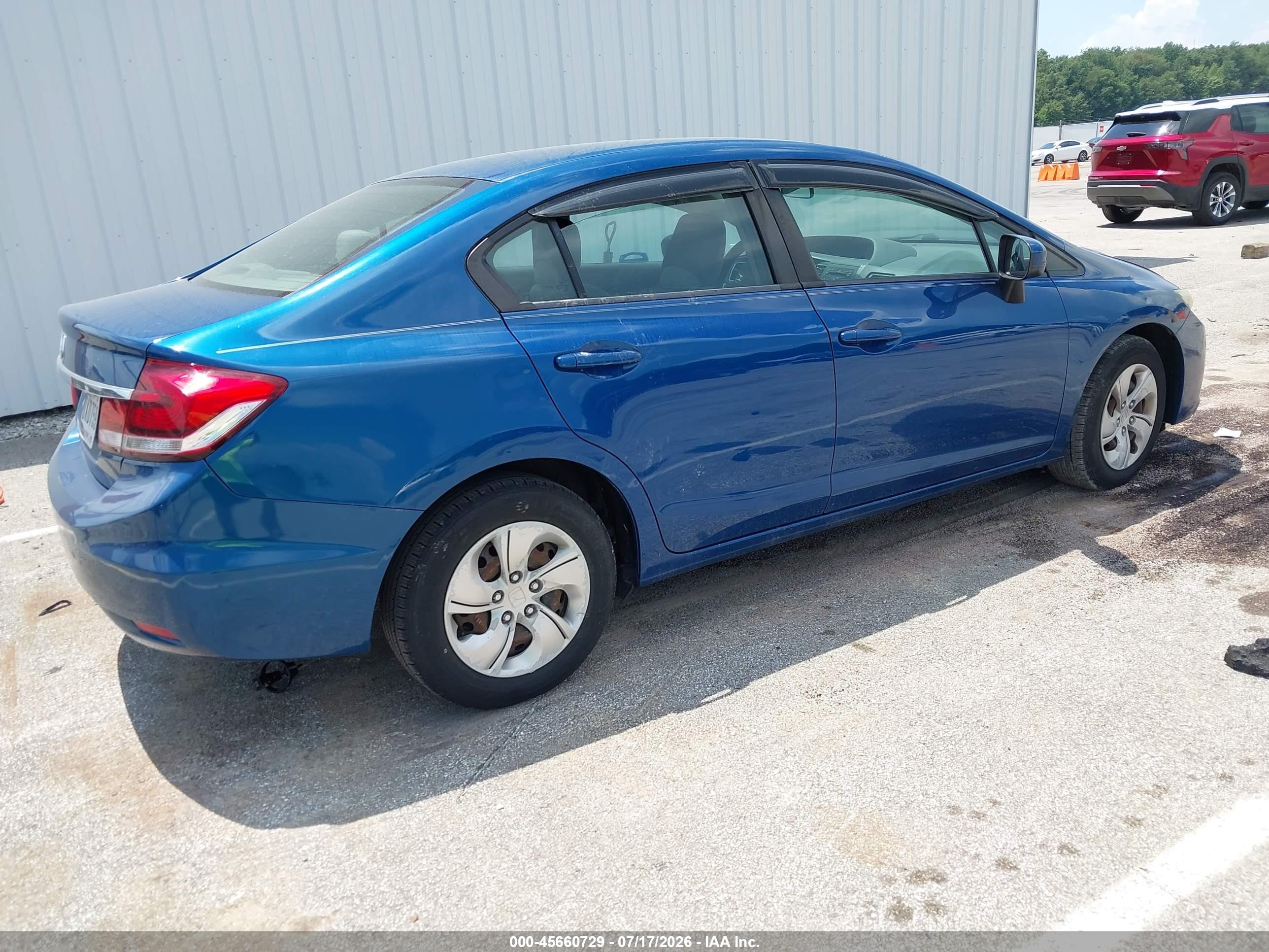 2014 Honda Civic Lx Blue vin: 2HGFB2F55EH559311